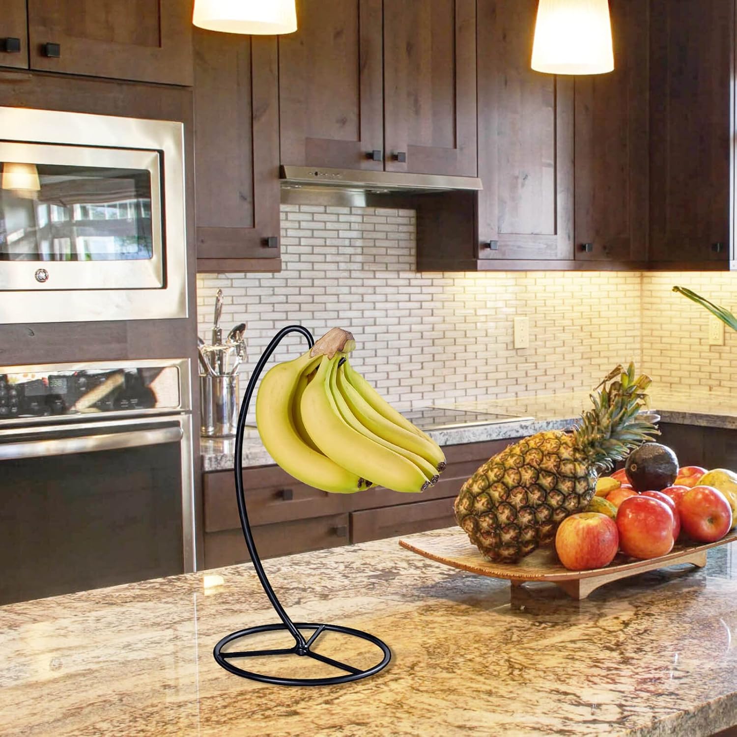Banana Holder Stand, Banana Hanger Stand Black, Metal Bananas Tree Han
