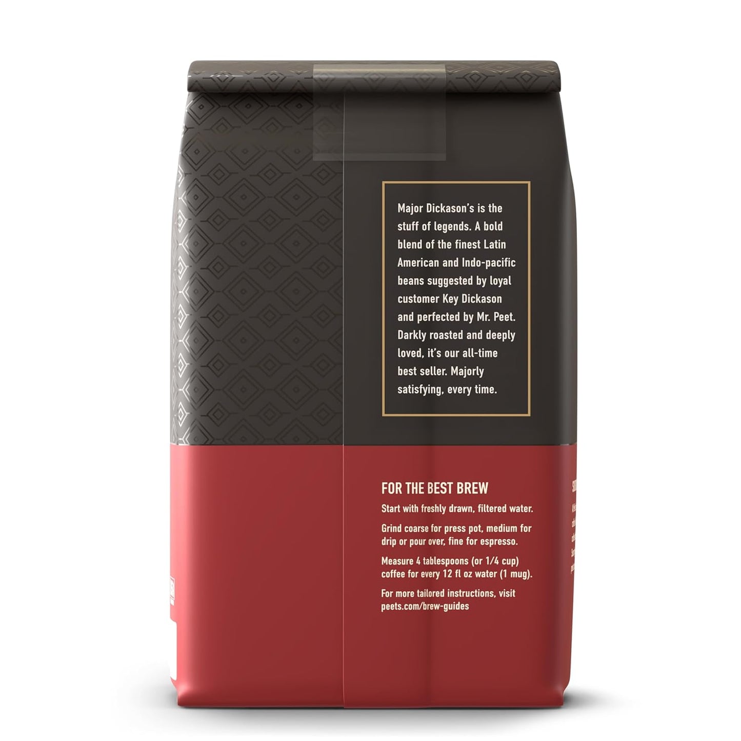 Peet's Coffee, Dark Roast Whole Bean Coffee, 100% Arabica Coffee - Major Dickason's Blend 18 Ounce Bag