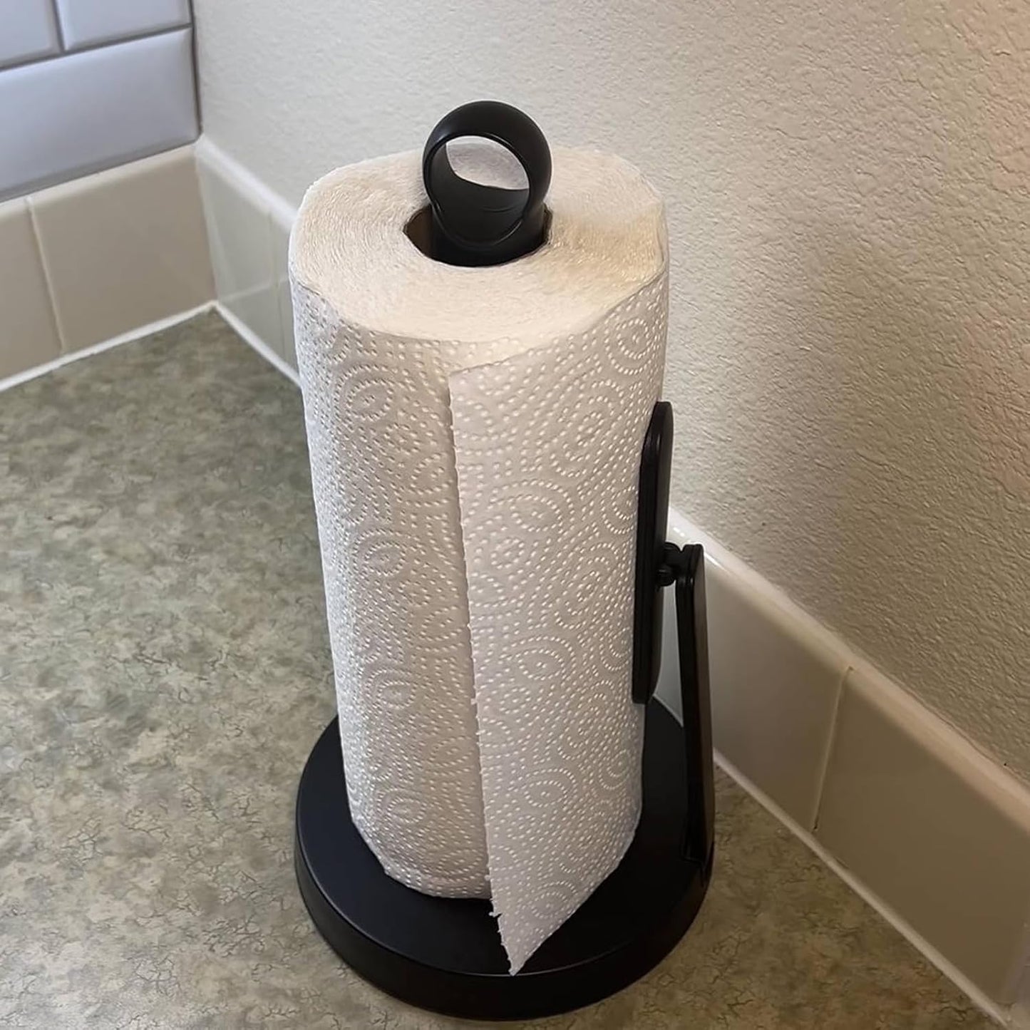 theaoo Heavy-Duty Stainless Steel Paper Towel Holder with Tension Arm 
