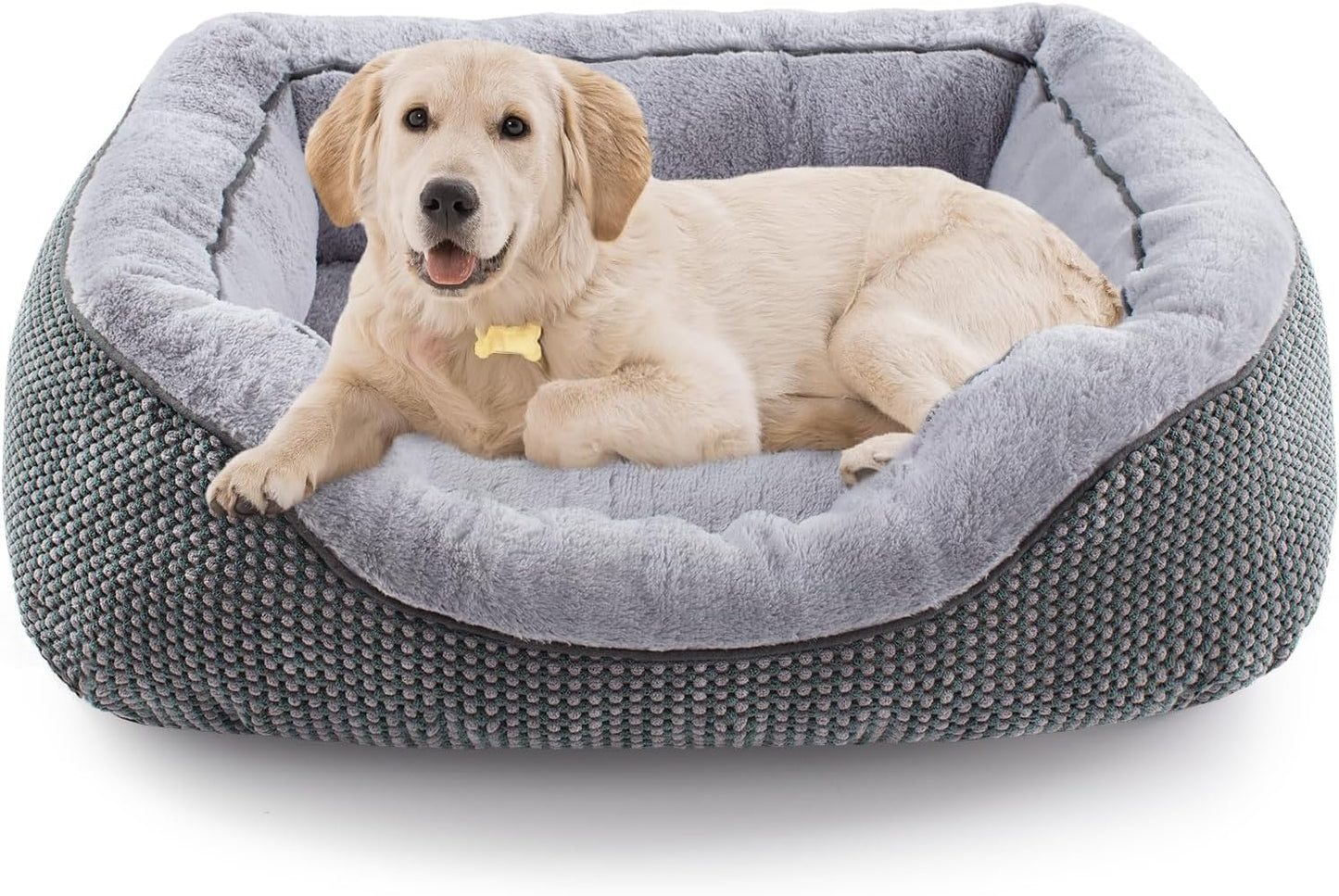 INVENHO Medium Dog Beds for Medium Dogs Washable, Rectangle Dog Bed Me