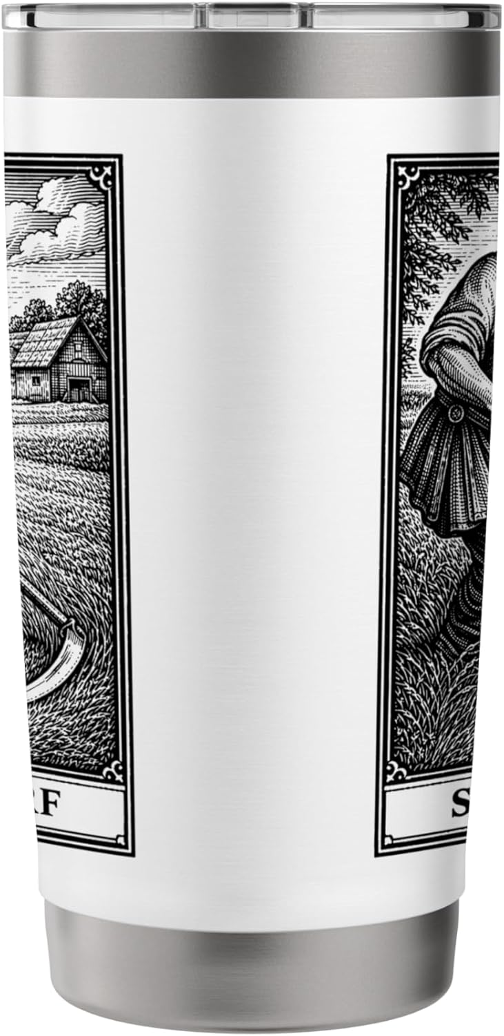 Funny Lawn Care Gardening Serf & Turf Medieval Father's Day Stainless Steel Insulated Tumbler