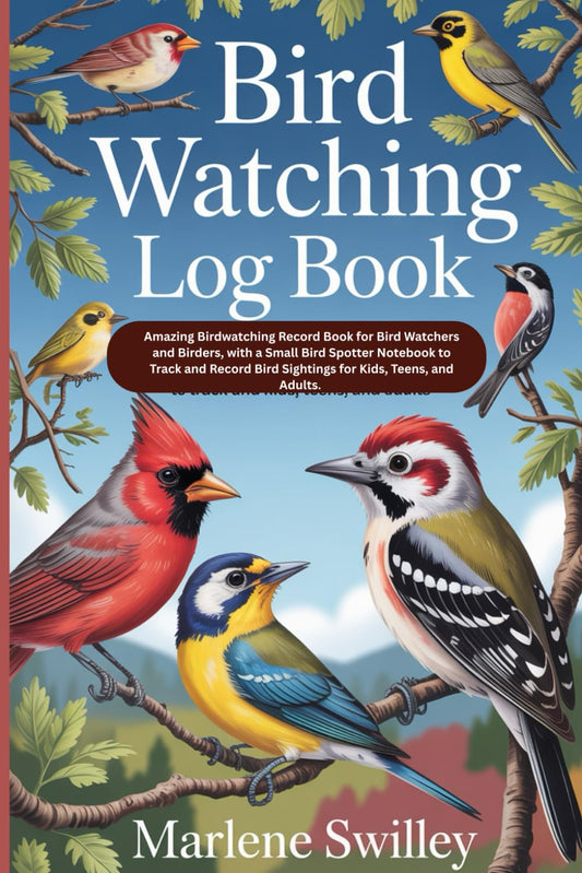 Bird Watching Log Book: Amazing Birdwatching Record Book for Bird Watchers and Birders, with a Small Bird Spotter Notebook to Track and Record Bird Sightings for Kids, Teens, and Adults.