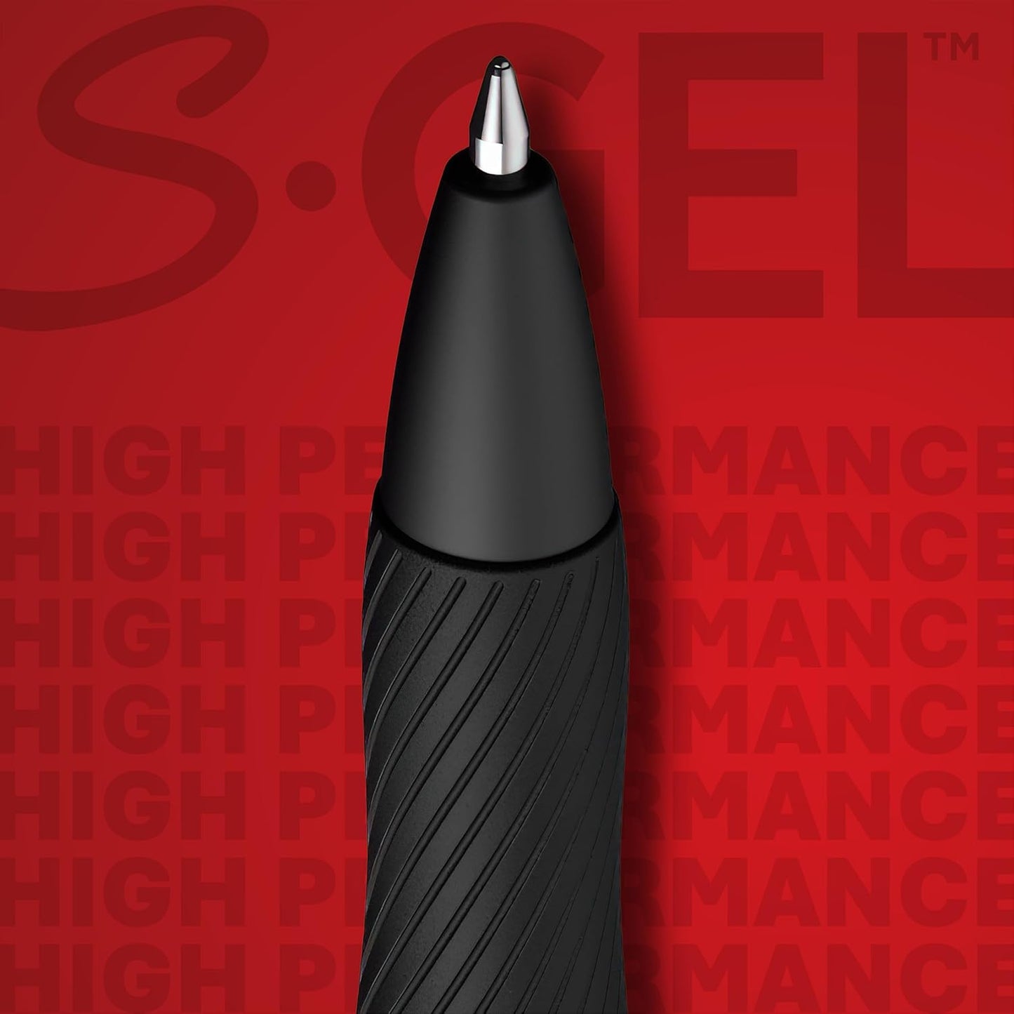 Sharpie S-Gel Gel Pens, Black Barrel, Medium Point (0.7mm), Black Gel 