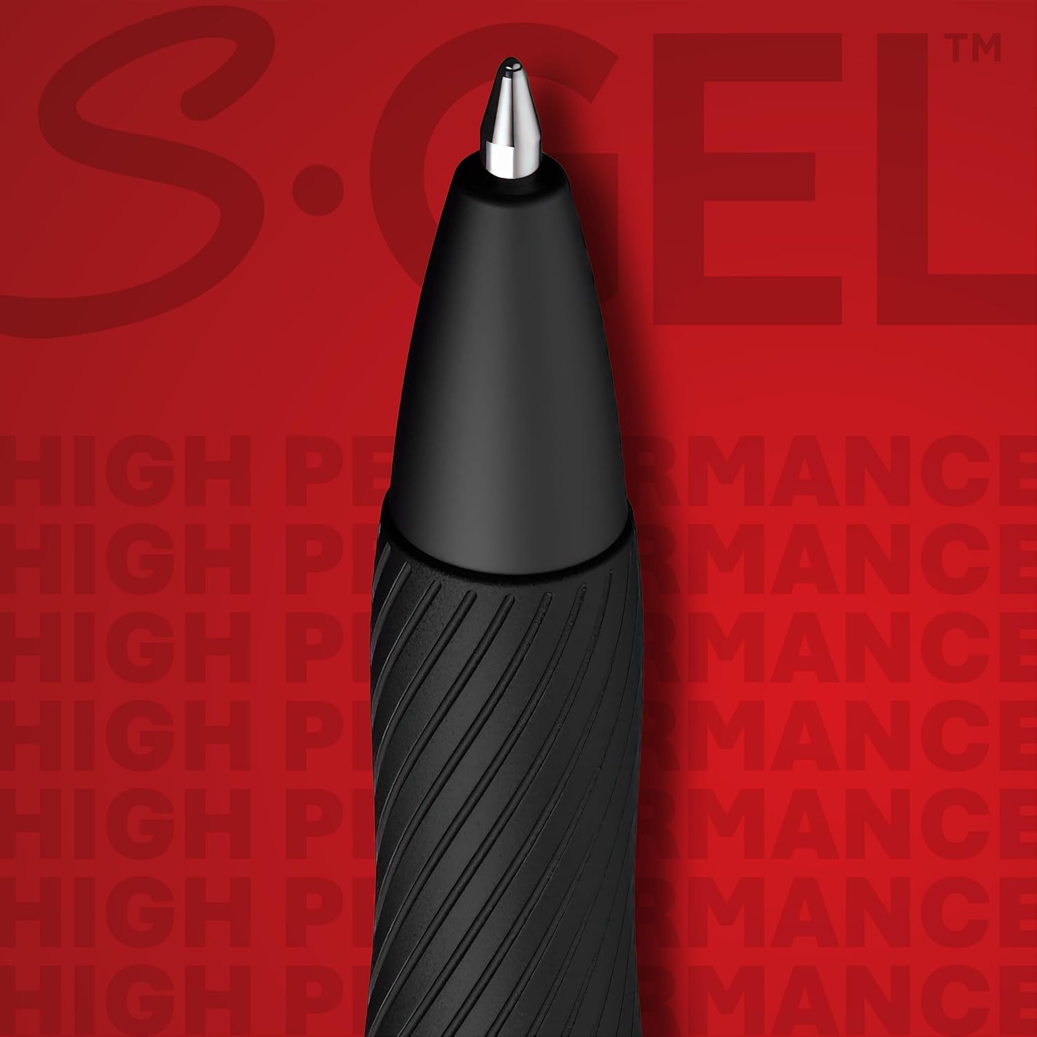 Sharpie S-Gel Gel Pens, Black Barrel, Medium Point (0.7mm), Black Gel 