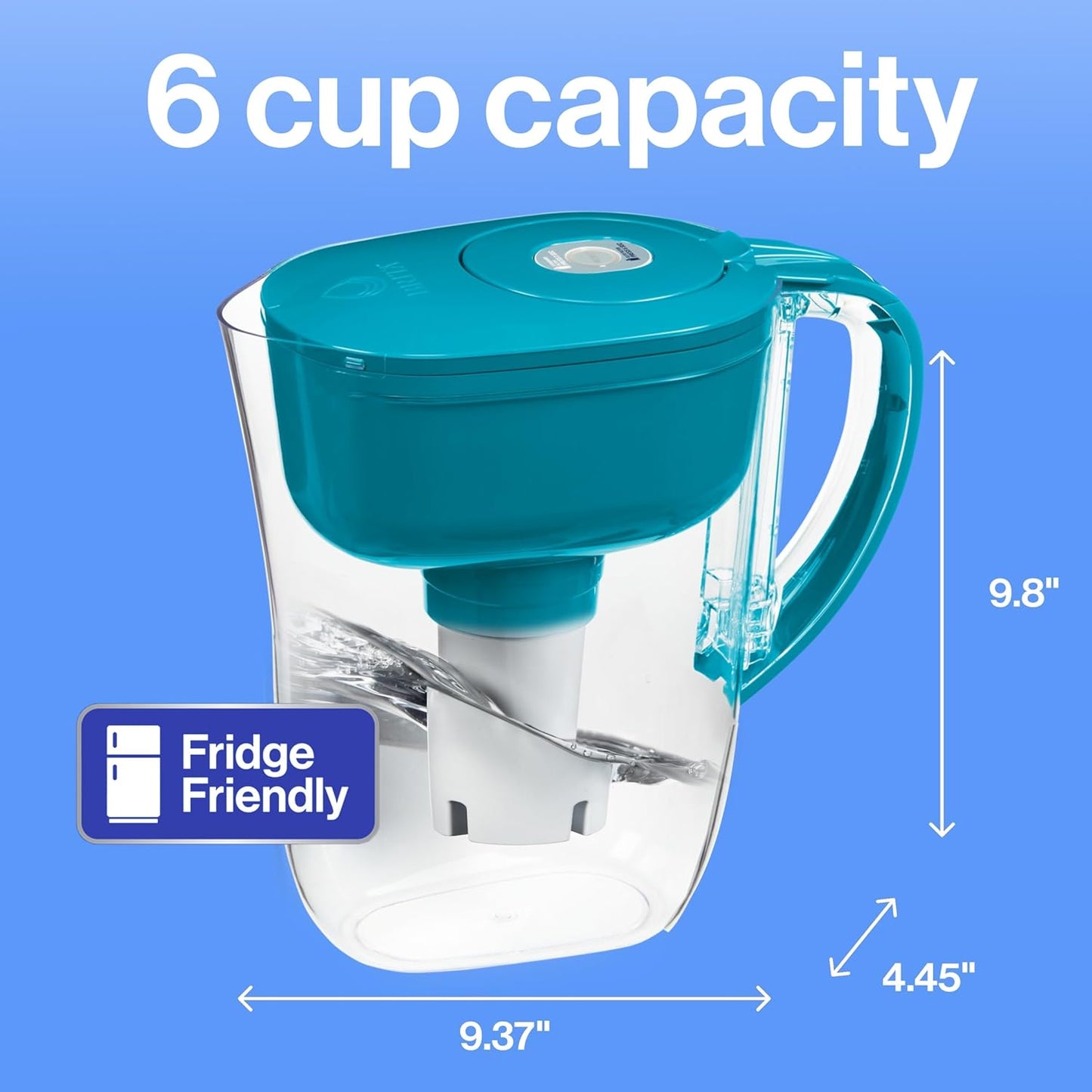 Brita Metro Water Filter Pitcher with SmartLight Change Indicator, BPA