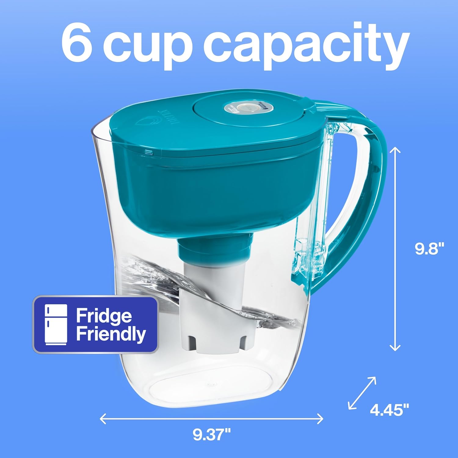 Brita Metro Water Filter Pitcher with SmartLight Change Indicator, BPA