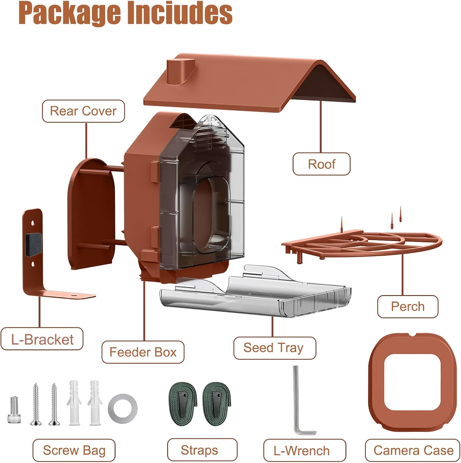 Zivif Bird Feeders for Outdoors, Compatible with Blink Outdoor Camera,