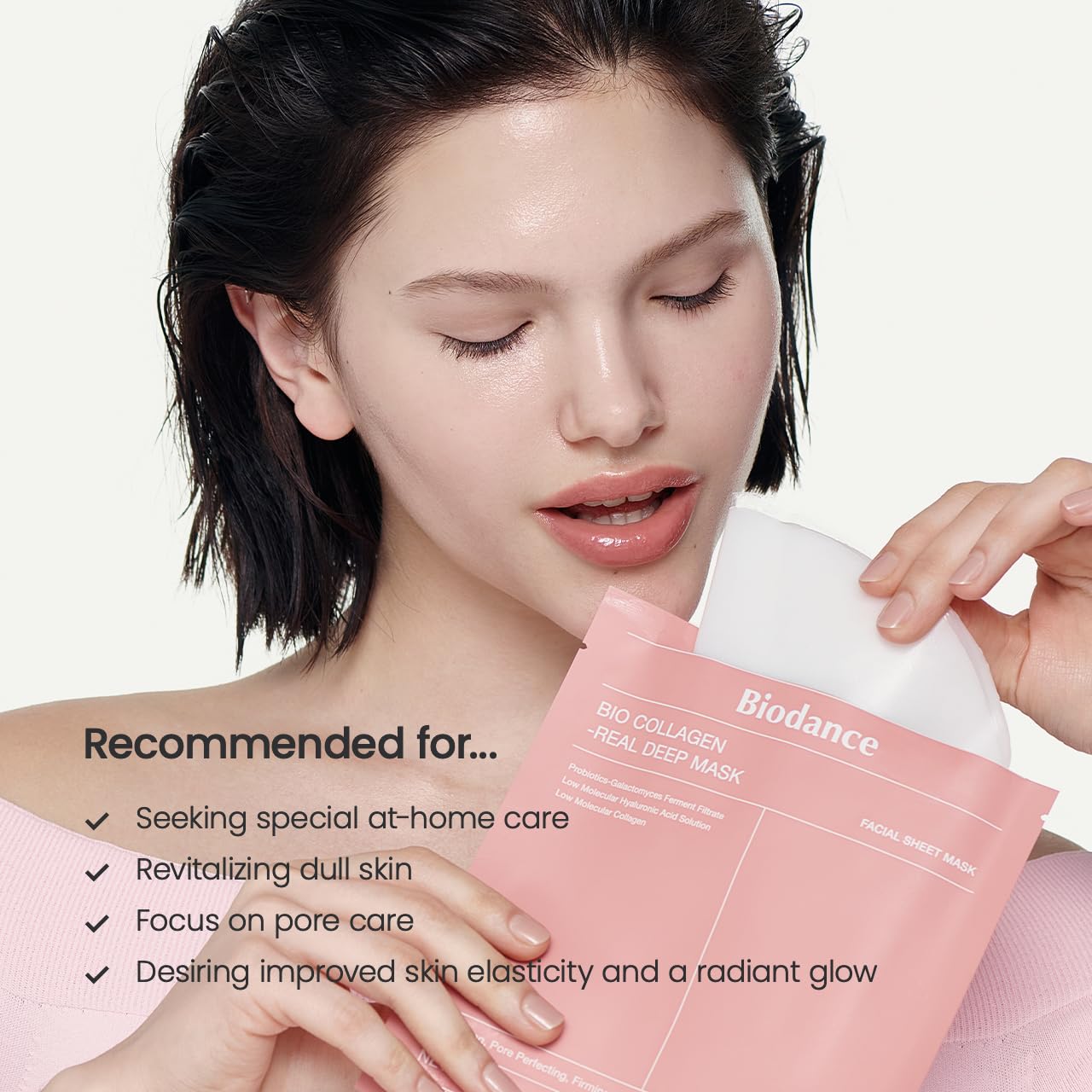 BIODANCE Bio-Collagen Real Deep Mask, Hydrating Overnight Hydrogel Fac