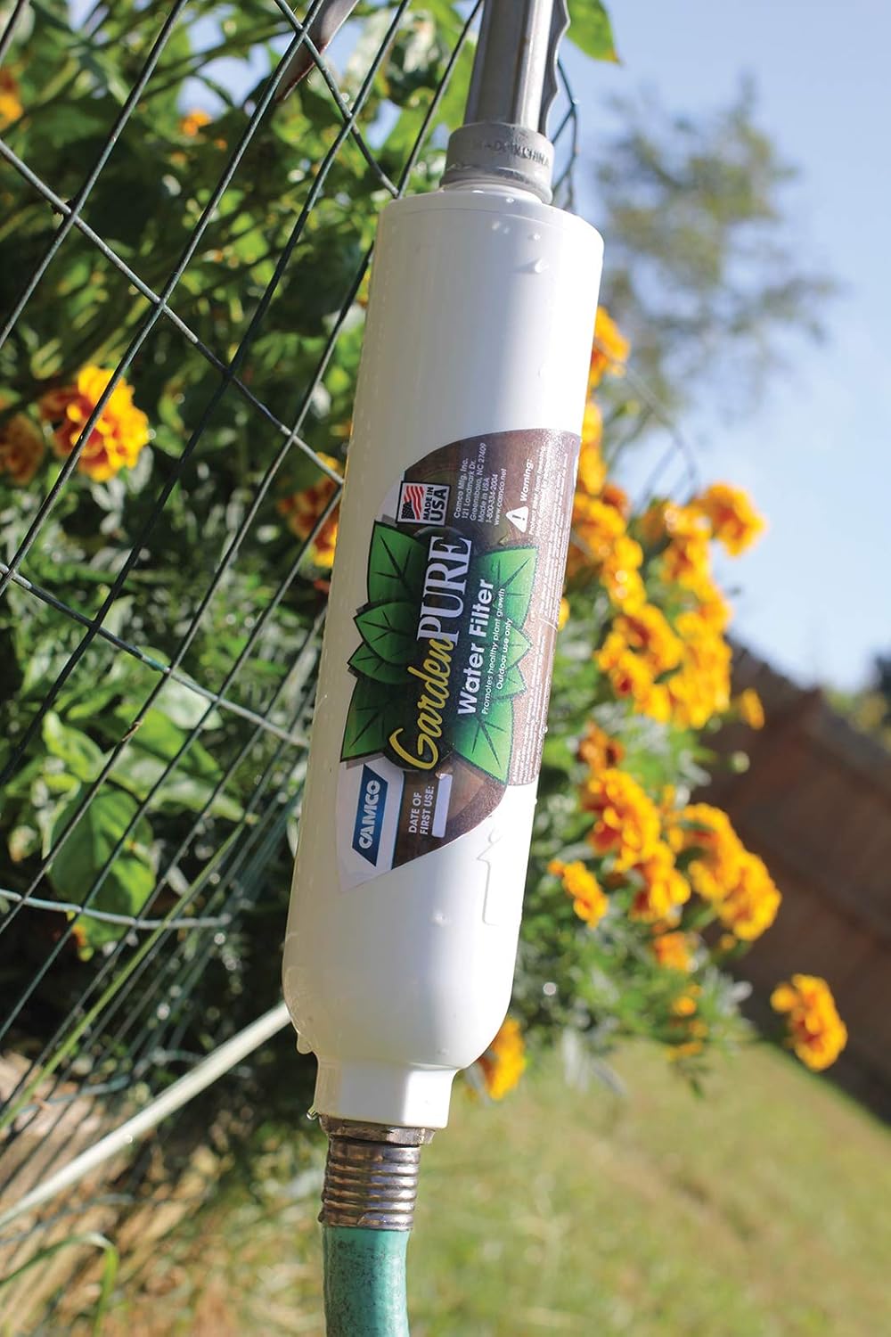 Camco GardenPURE Carbon Water Filter - Inline Garden Hose Water Filter