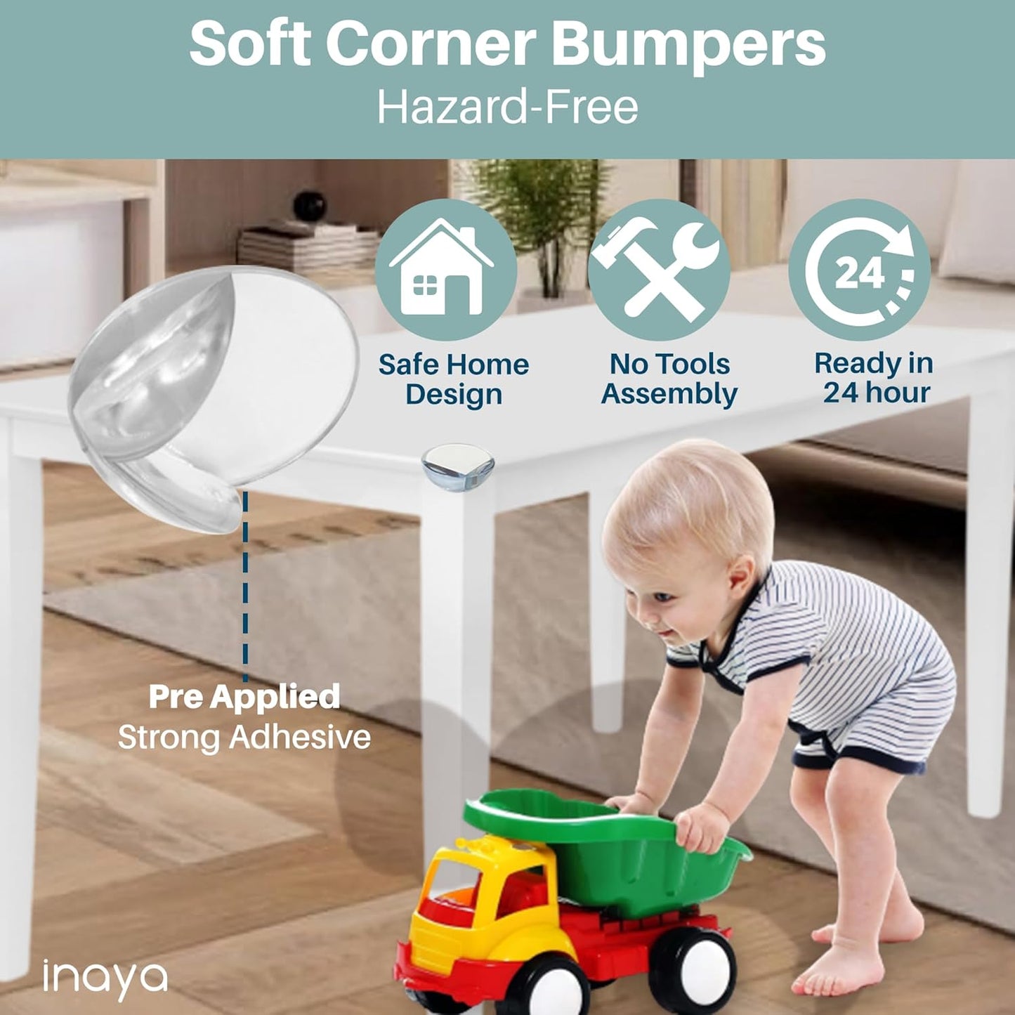 Inaya Complete Baby Proofing Kit - Child Safety Hidden Locks for Cabin