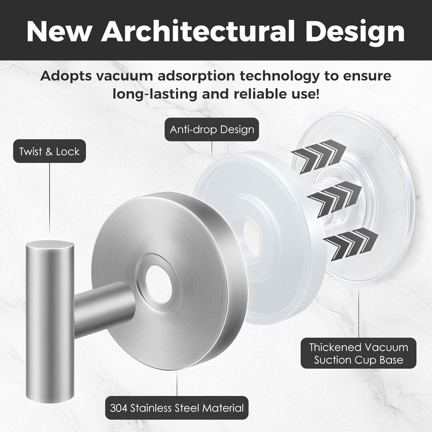 Shower Hooks for Inside Shower,No-Drill Removable&Reusable Towel Hooks