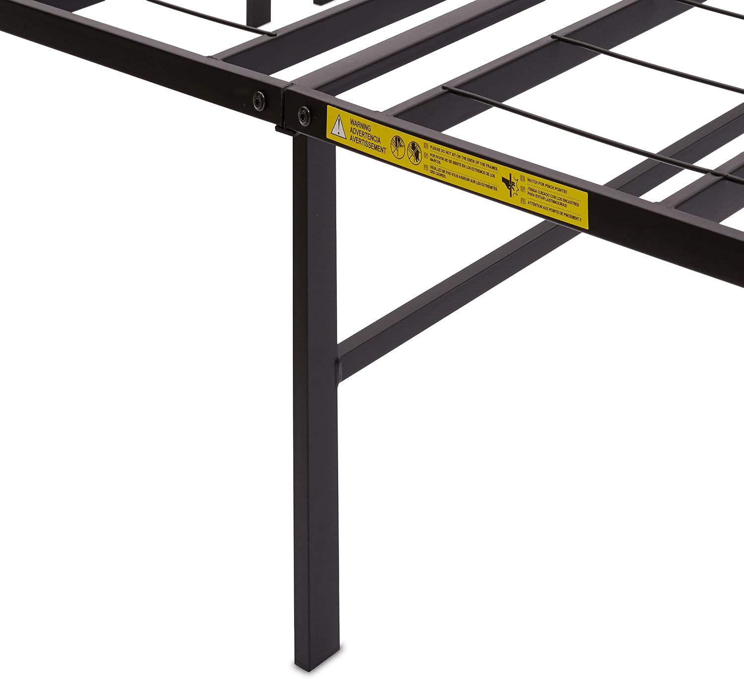 Amazon Basics Bed Frame with Storage, Foldable Metal Platform, Sturdy 