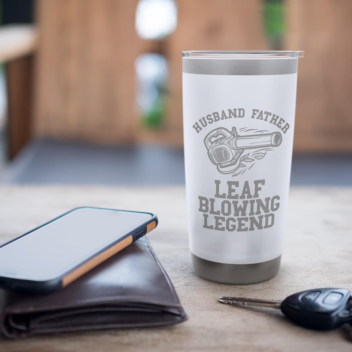 Leaf Blowing Legend Landscaping Dads Lawn Care Yard Leaves Stainless Steel Insulated Tumbler
