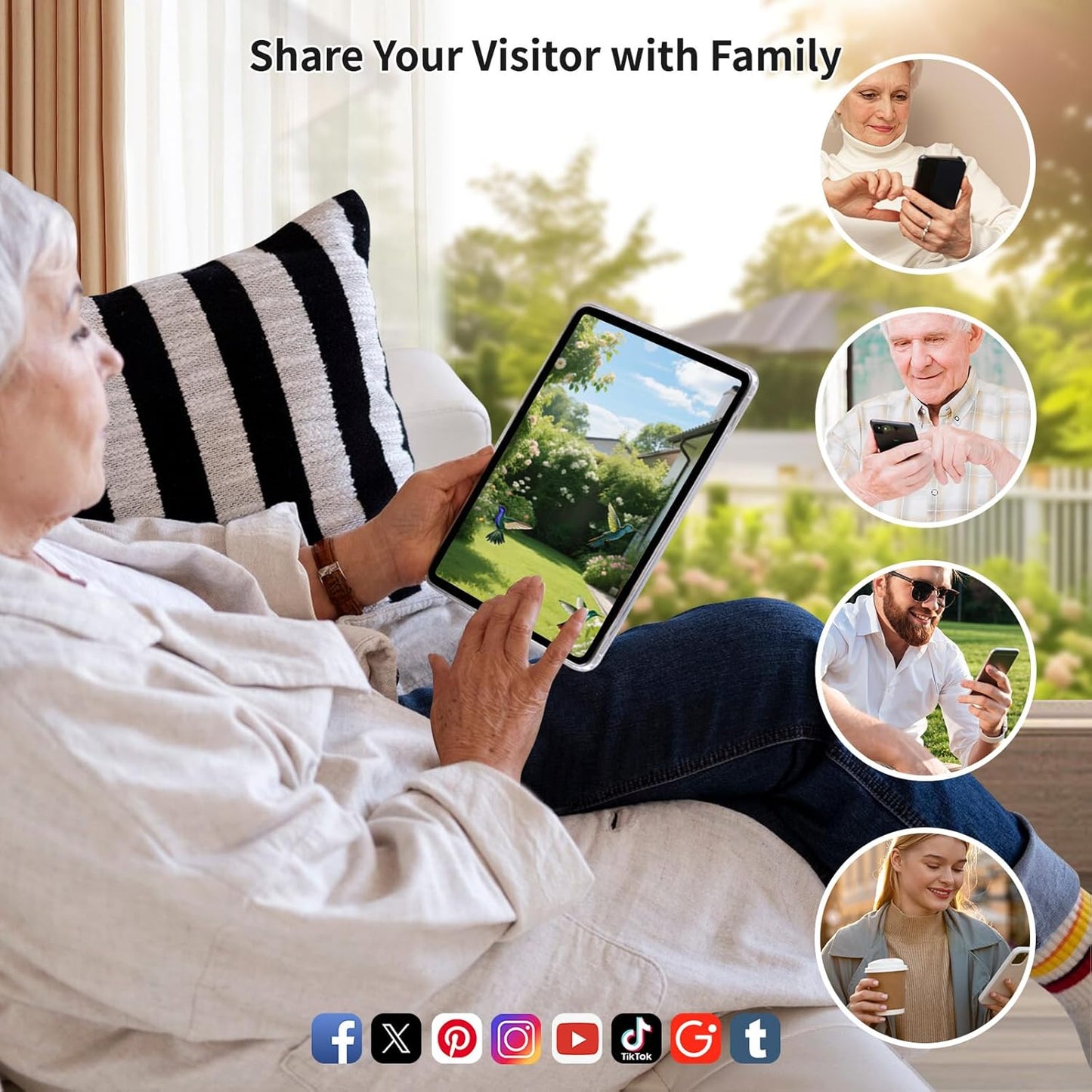 Bird Feeder with Camera,Smart AI Birds Breed Recognition,Birds Motion Detection with Real-Time Notice,Auto Capture Bird Watching WiFi Camera,Solar-Powered Outdoor Charging Bird House,Ideal Gifts,Green