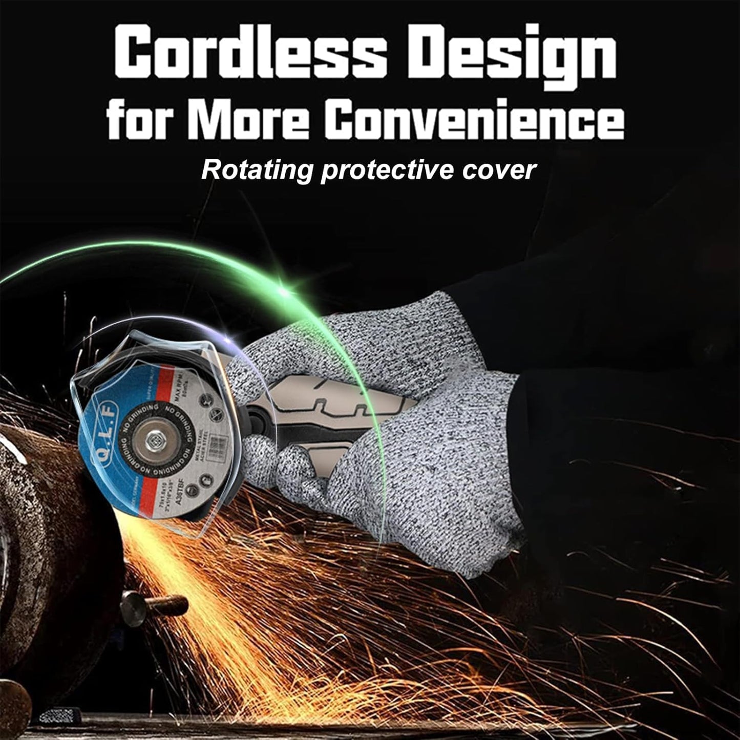 Cordless Brush Angle Grinder Kit, 19500rpm Mini Electric Angle Grindin