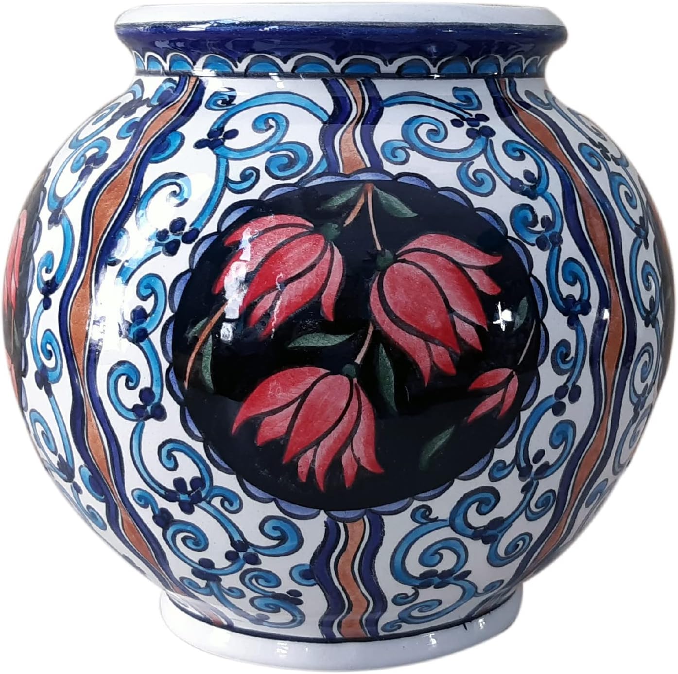 Handmade Ceramic Planter Pot, Decorated Planter Pot, Handmade Planter 
