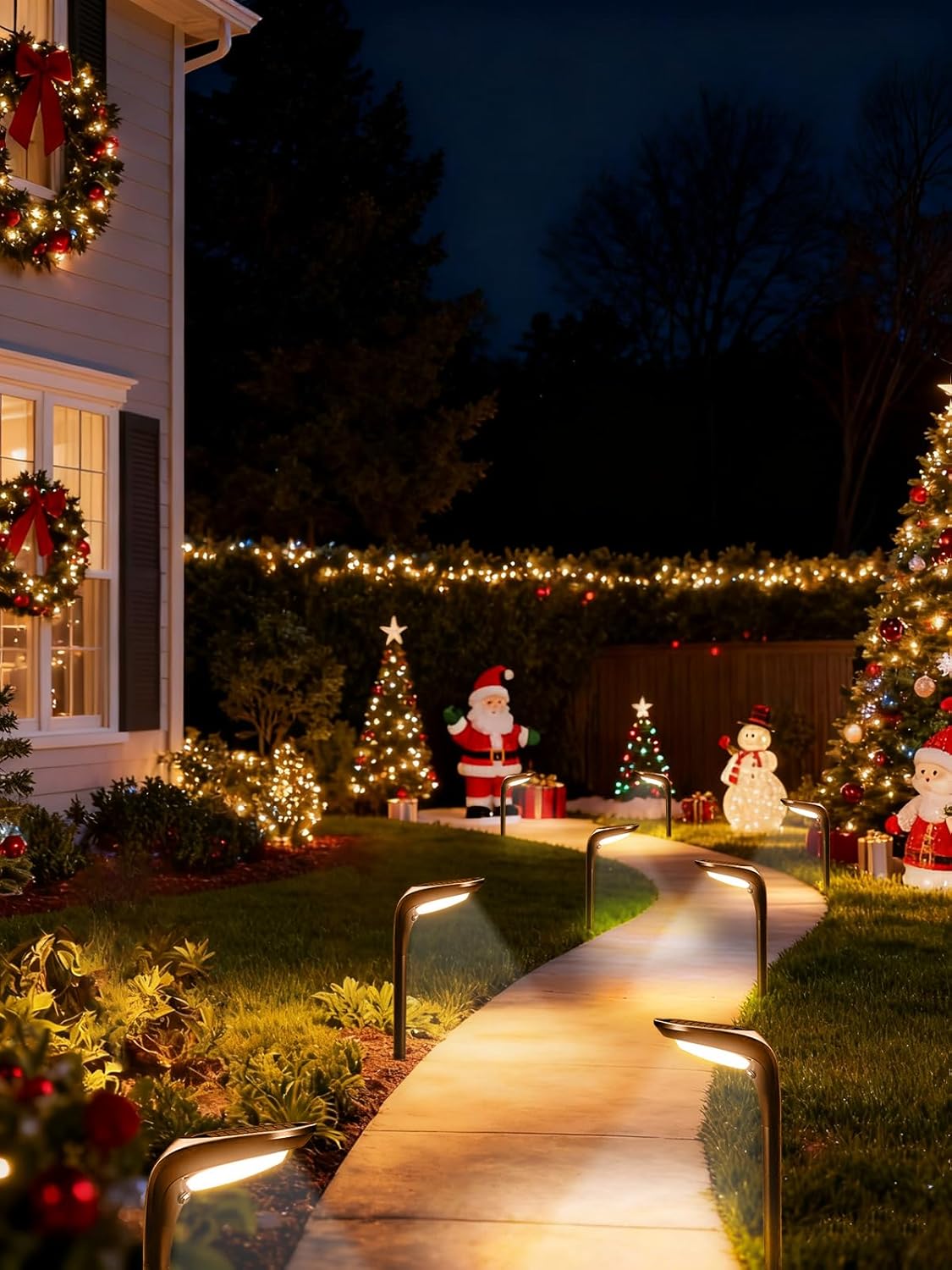 Solar Pathway Lights Outdoor 4 Pack - 150 LM High Bright Solar Lights 