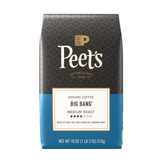 Peet's Coffee, Medium Roast Ground Coffee, 100% Arabica Coffee - Big Bang 18 Ounce Bag