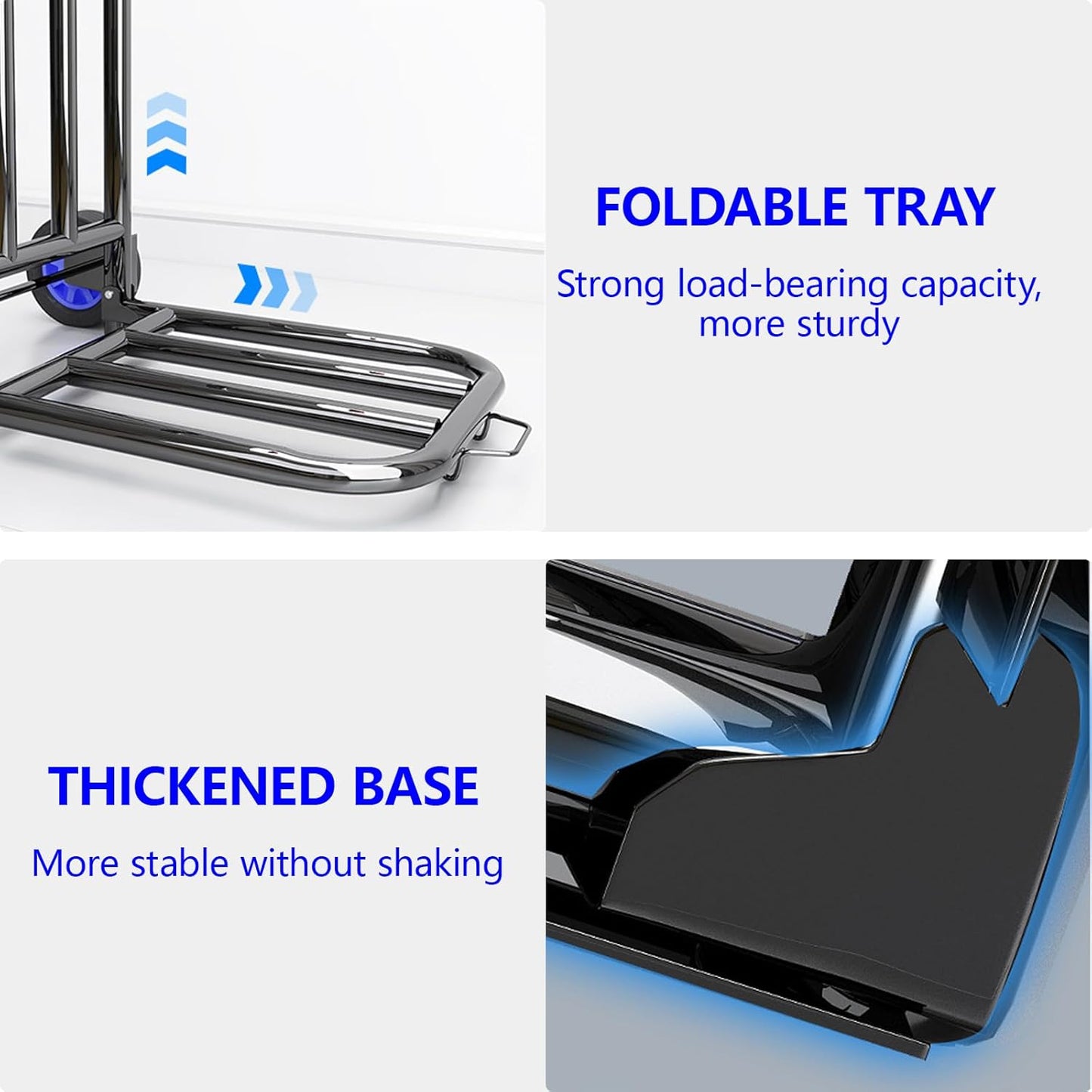 Functional Folding Hand Truck Portable Folding Trolley For Easy Maneuv