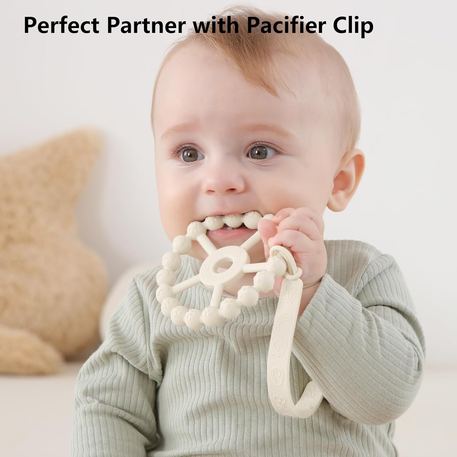 3 Pack Ring Teether Baby Infant Toys, Baby Essentials, Silicone Teethi