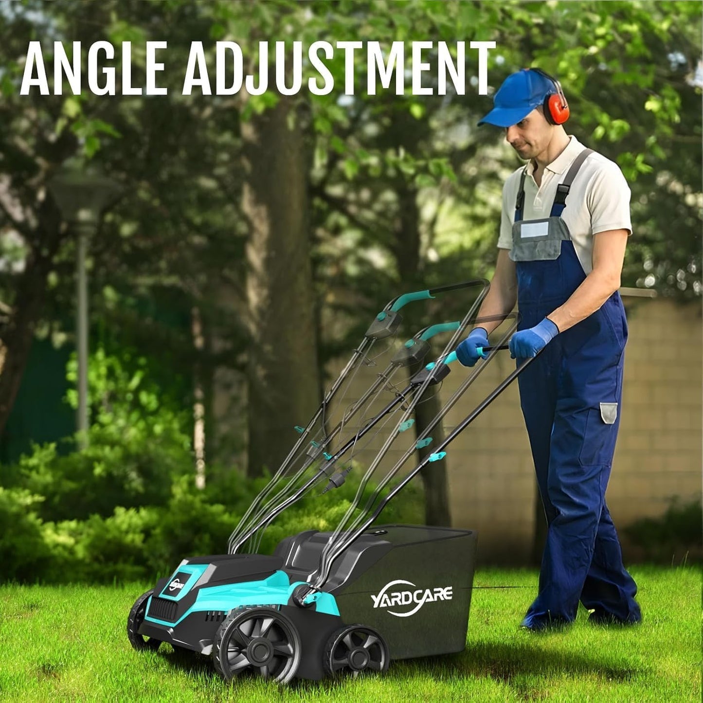 Electric Dethatcher and Scarifier, 2-in-1 Lawn Dethatcher with 10.5 Ga
