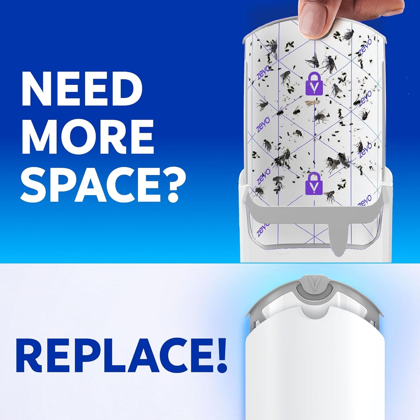 Zevo Flying Insect Trap Official Refill Cartridges - Fits Both Zevo Tr