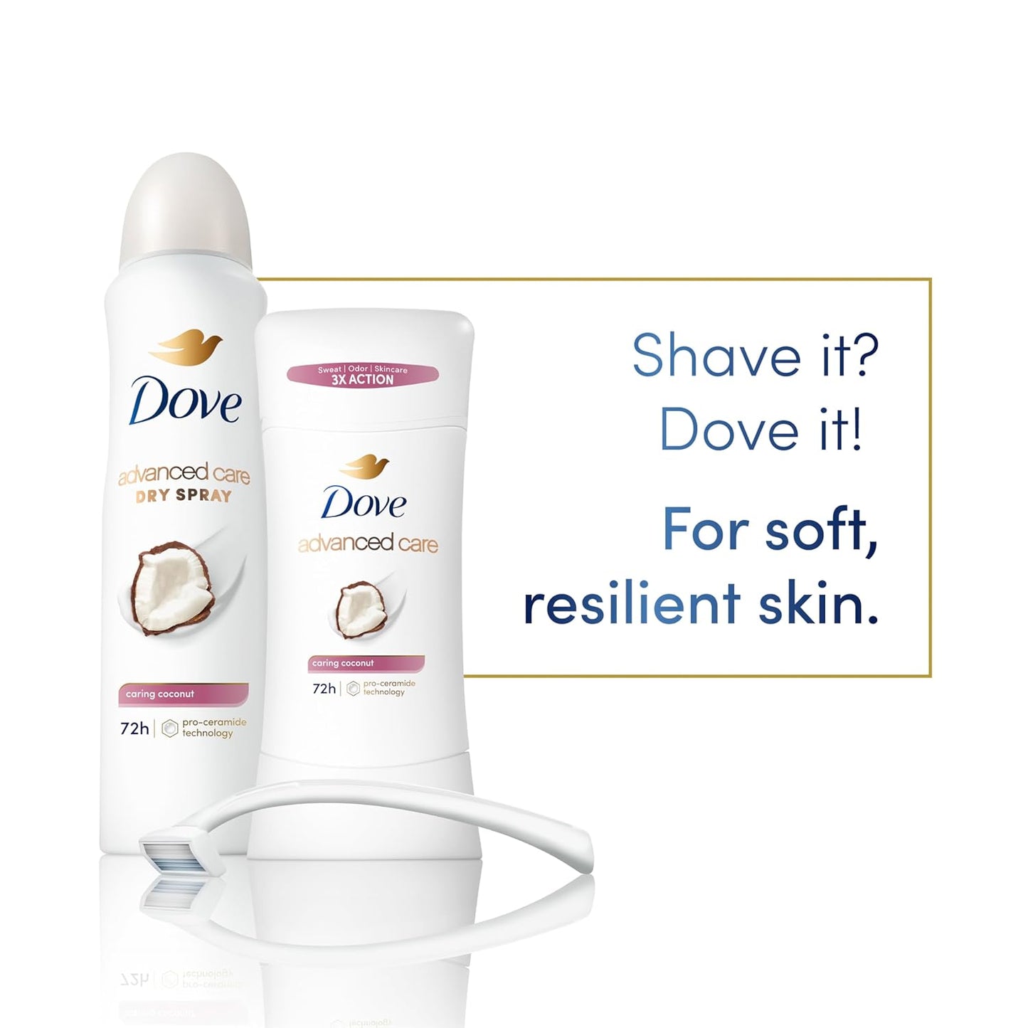 Dove Advanced Care Antiperspirant Caring Coconut, 2 Count Deodorant St