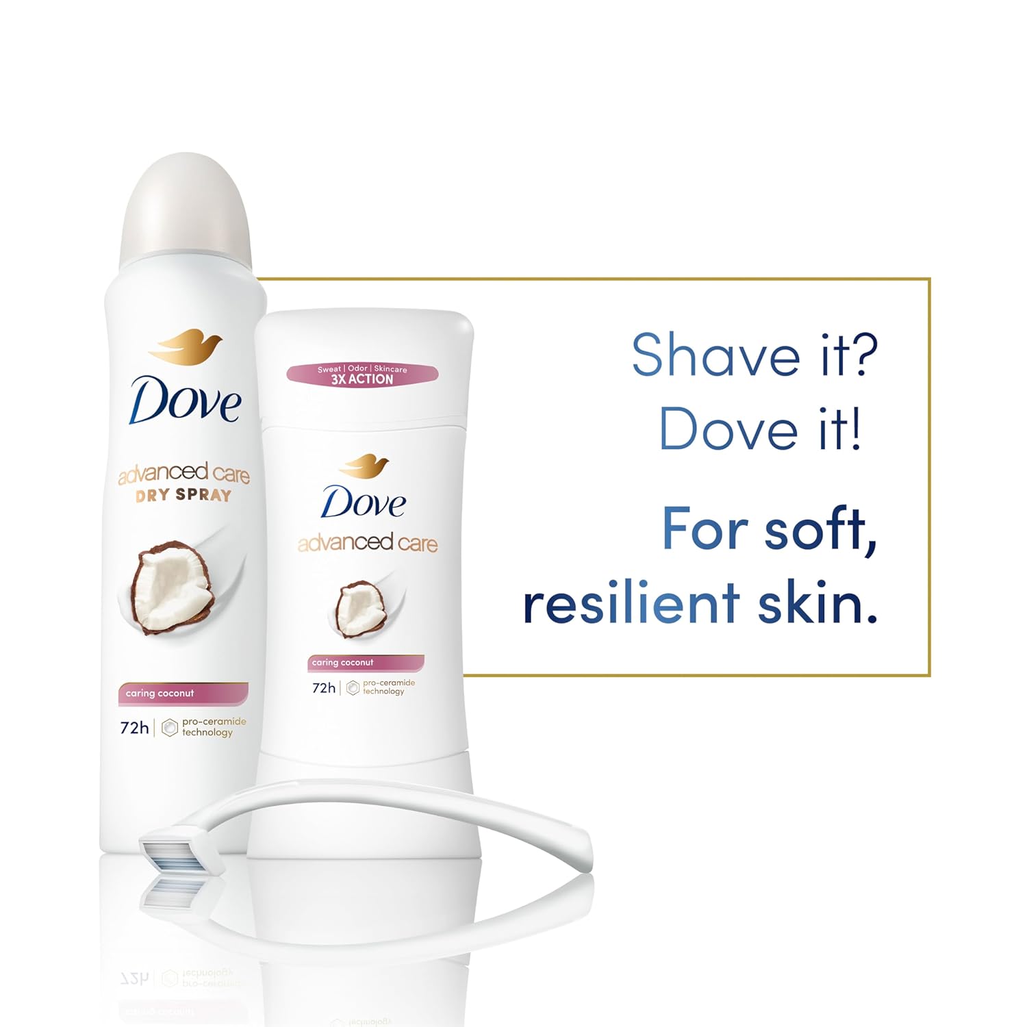 Dove Advanced Care Antiperspirant Caring Coconut, 2 Count Deodorant St