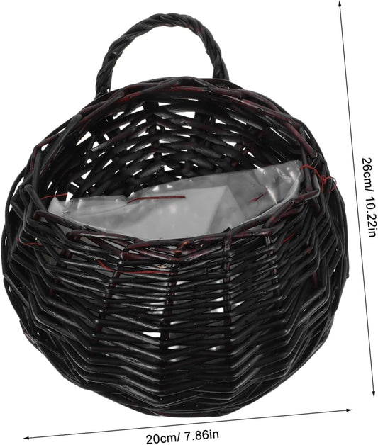 BESTOYARD Handwoven Rattan Hanging Storage Basket Small Wall Basket fo