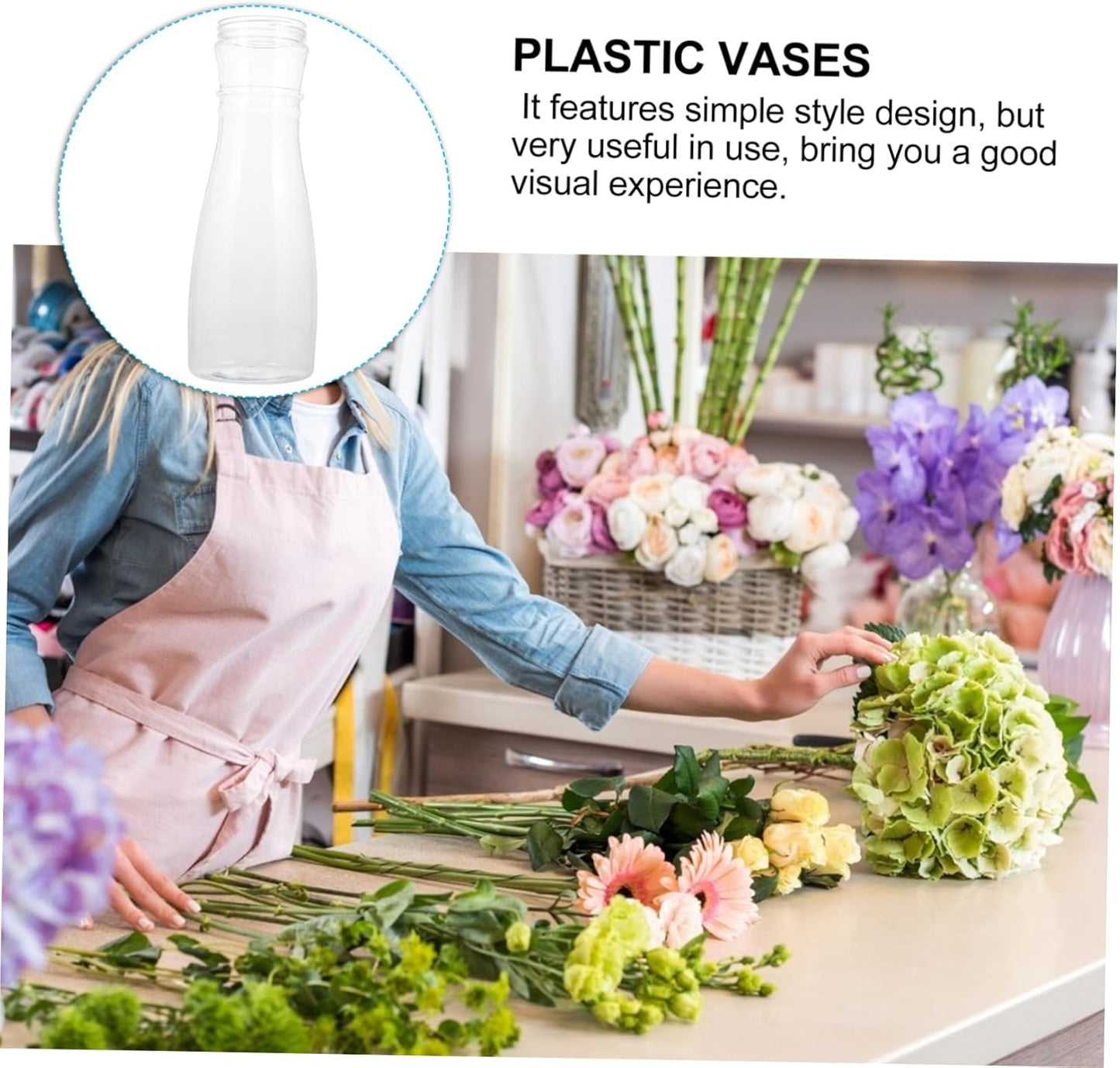 BESTOYARD 8pcs Plastic Flower for Bouquet Packaging Reusable Flower Po