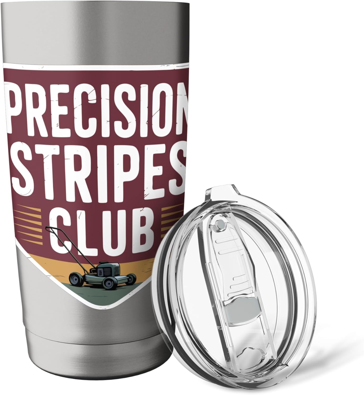 Lawn Striper Lawn Care Mowing Landscaping Precision Stripes Stainless Steel Insulated Tumbler