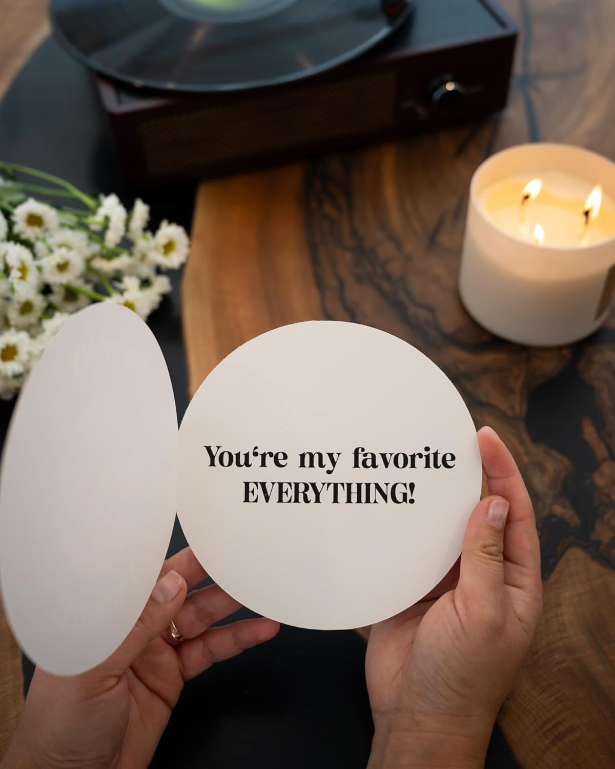 Anniversary card for Him or Her | Gift for Husband or Wife, Boyfriend or Girlfriend | Valentine's Day Card for men and women | For the Record Love Card