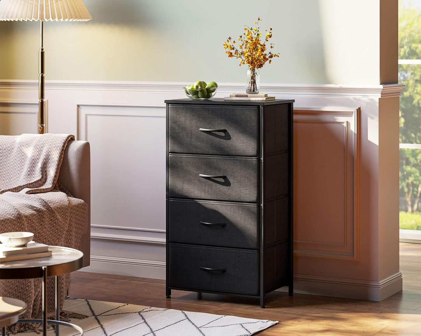AODK Dresser for Bedroom with 4 Storage Drawers, Small Dressers Chest 
