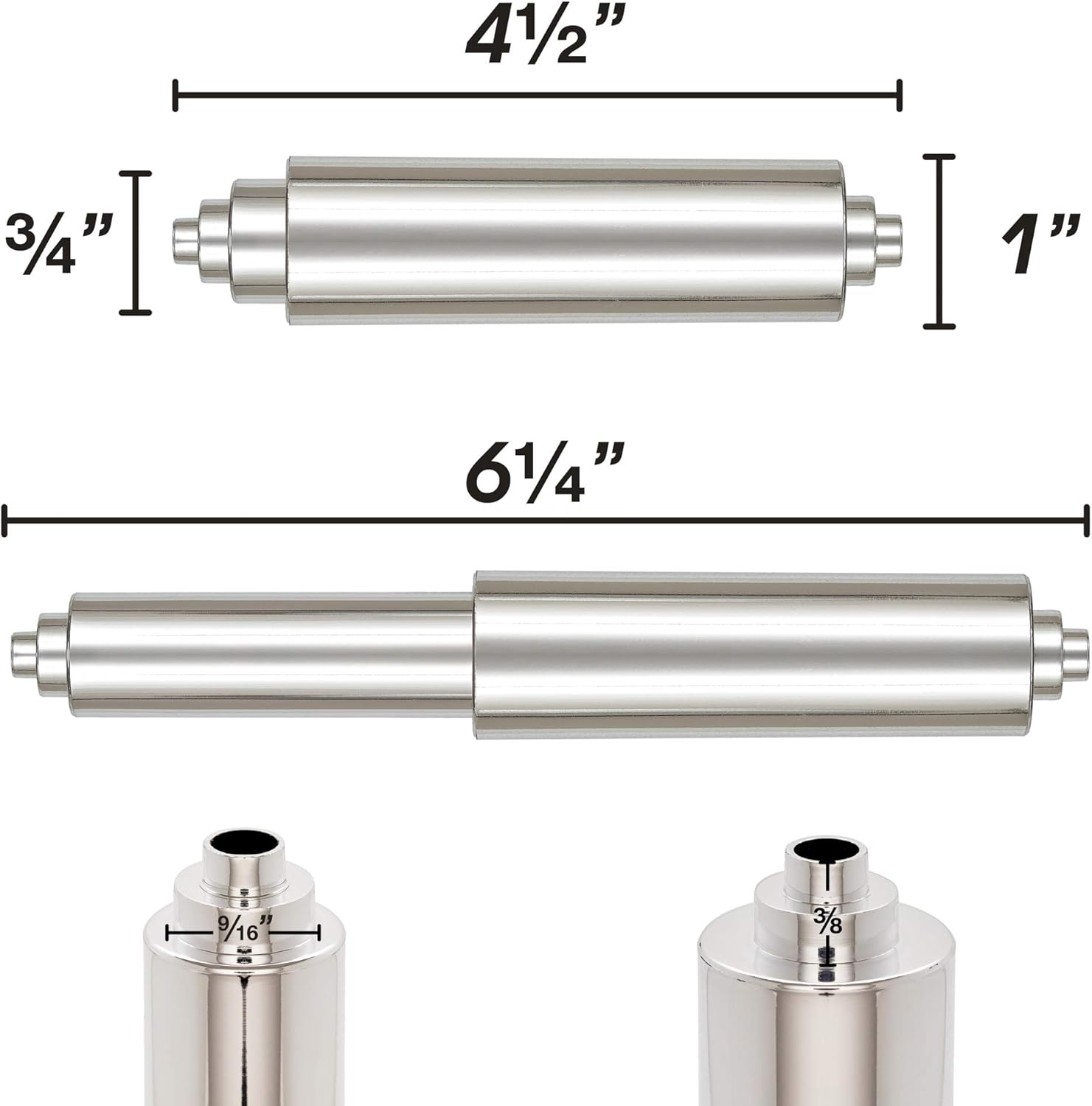 Universal Plastic Spring Loaded Toilet Paper Roll Holder Replacement, 