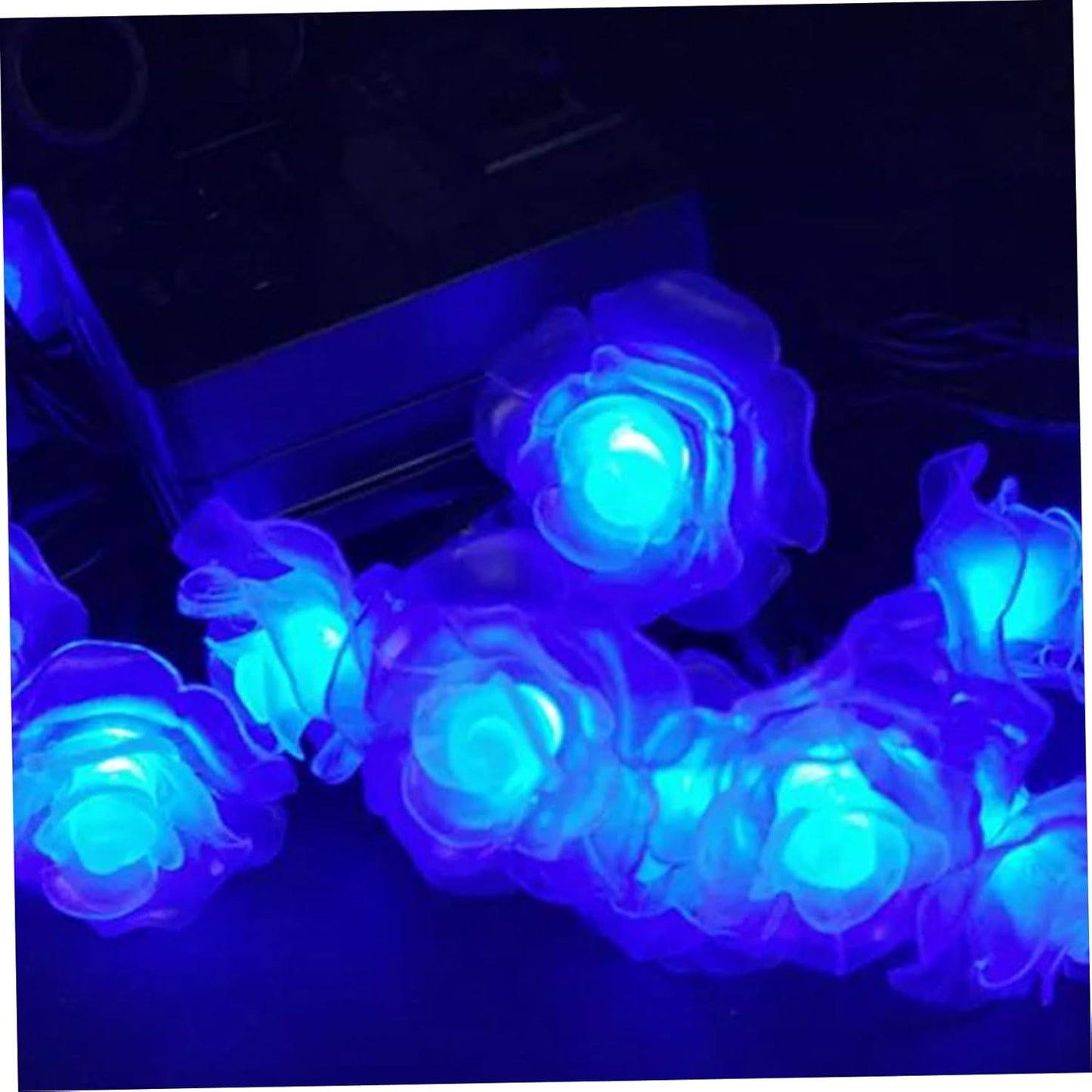 Flower String Lights, 20FT Cute Rose Flower Fairy Lights, 30 LED Solar String Lights, Waterproof Decorative Solar Lights for Garden Fence Patio Yard Lawn Flower Fairy Lights
