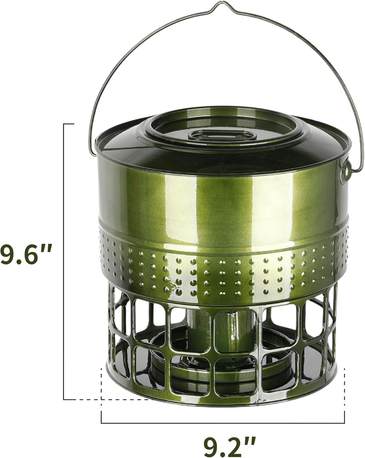 Solution4Patio Bird Feeder, 8LB Powder Coated Metal Wild Birdfeeder wi