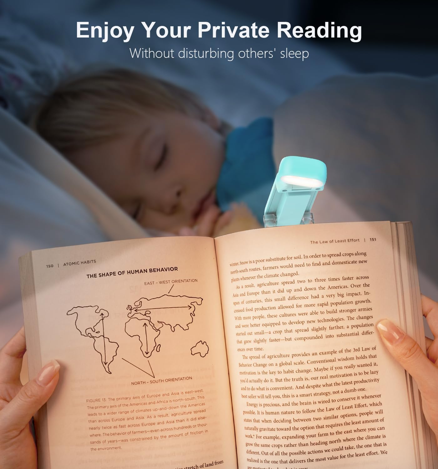 Gritin Reading Light, Rechargeable Book Light for Reading in Bed - Eye