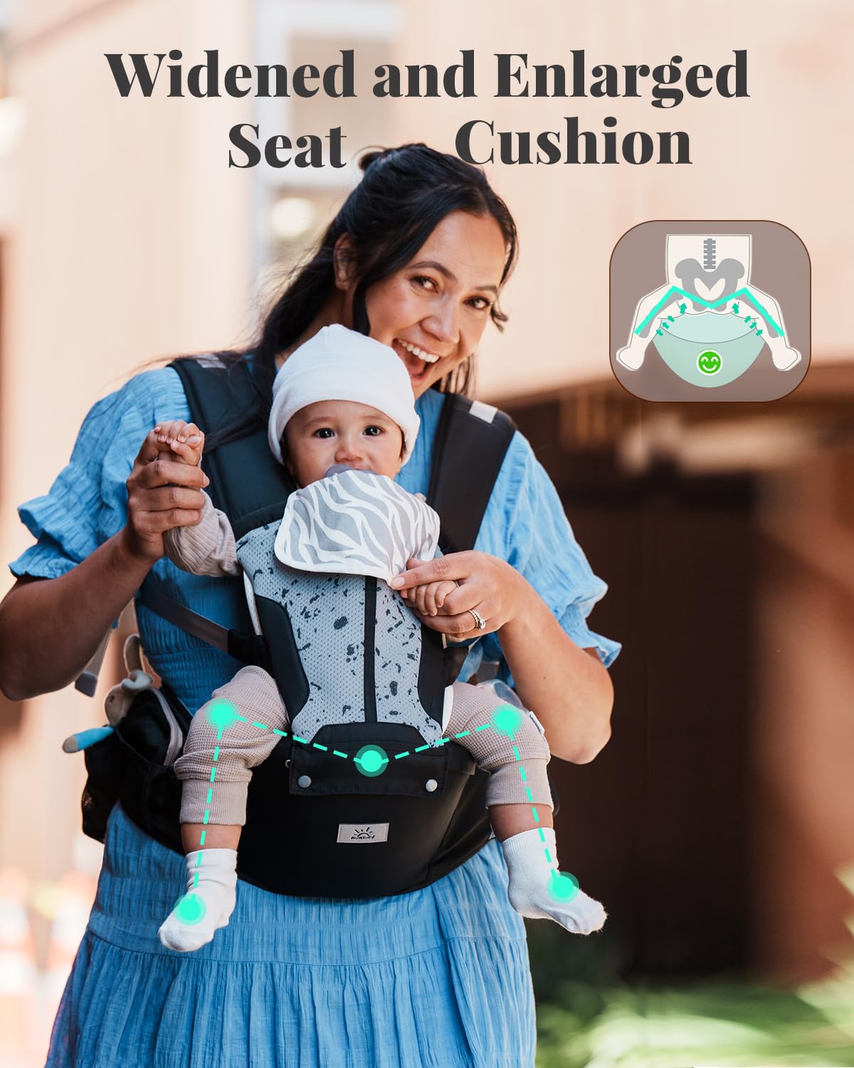 Baby Carrier, MOMTORY Safety-Certified 6-in-1 Baby Carrier Newborn to 