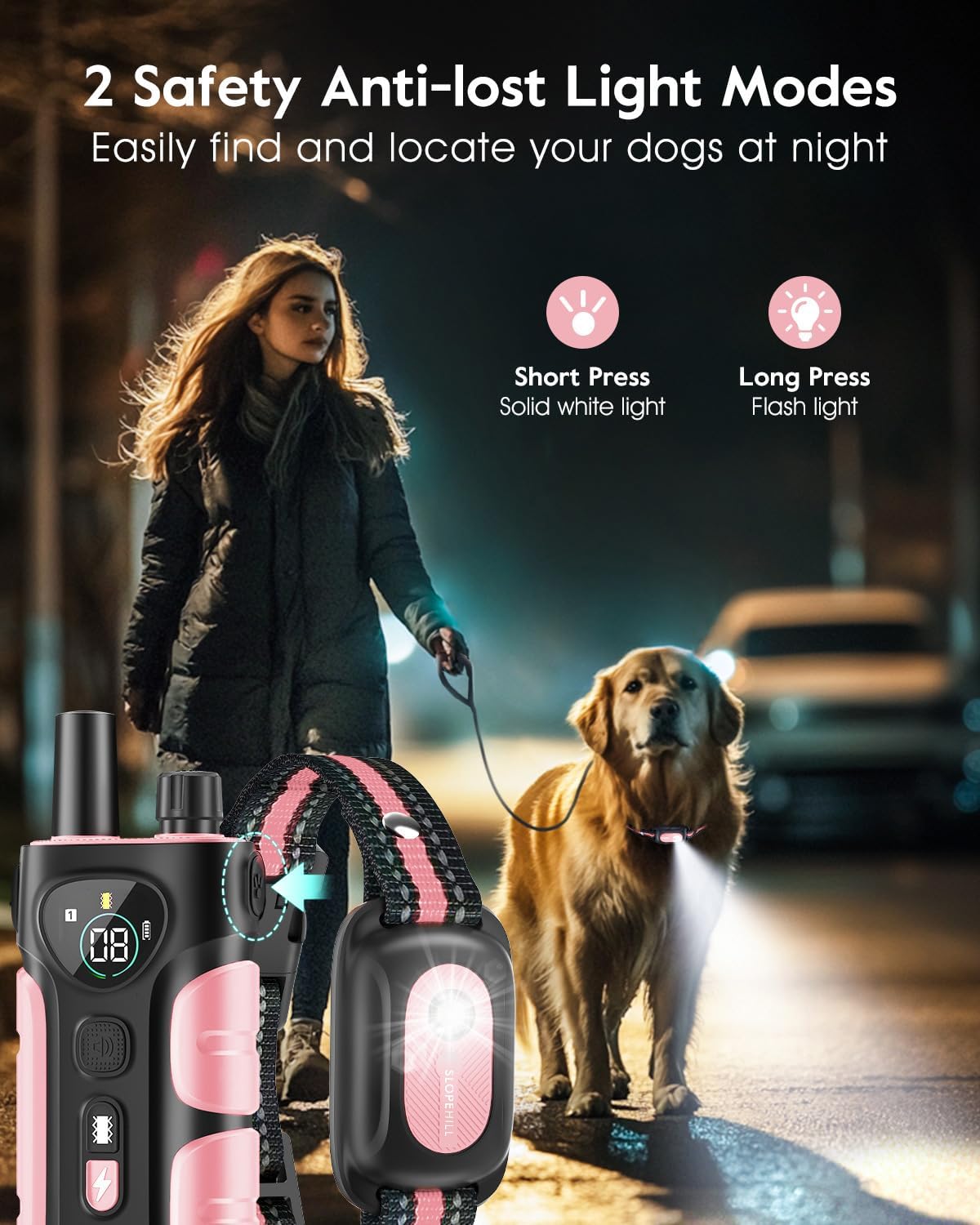 SLOPEHILL Dog Shock Collar,4200FT Dog Training Collar with Remote,IPX8