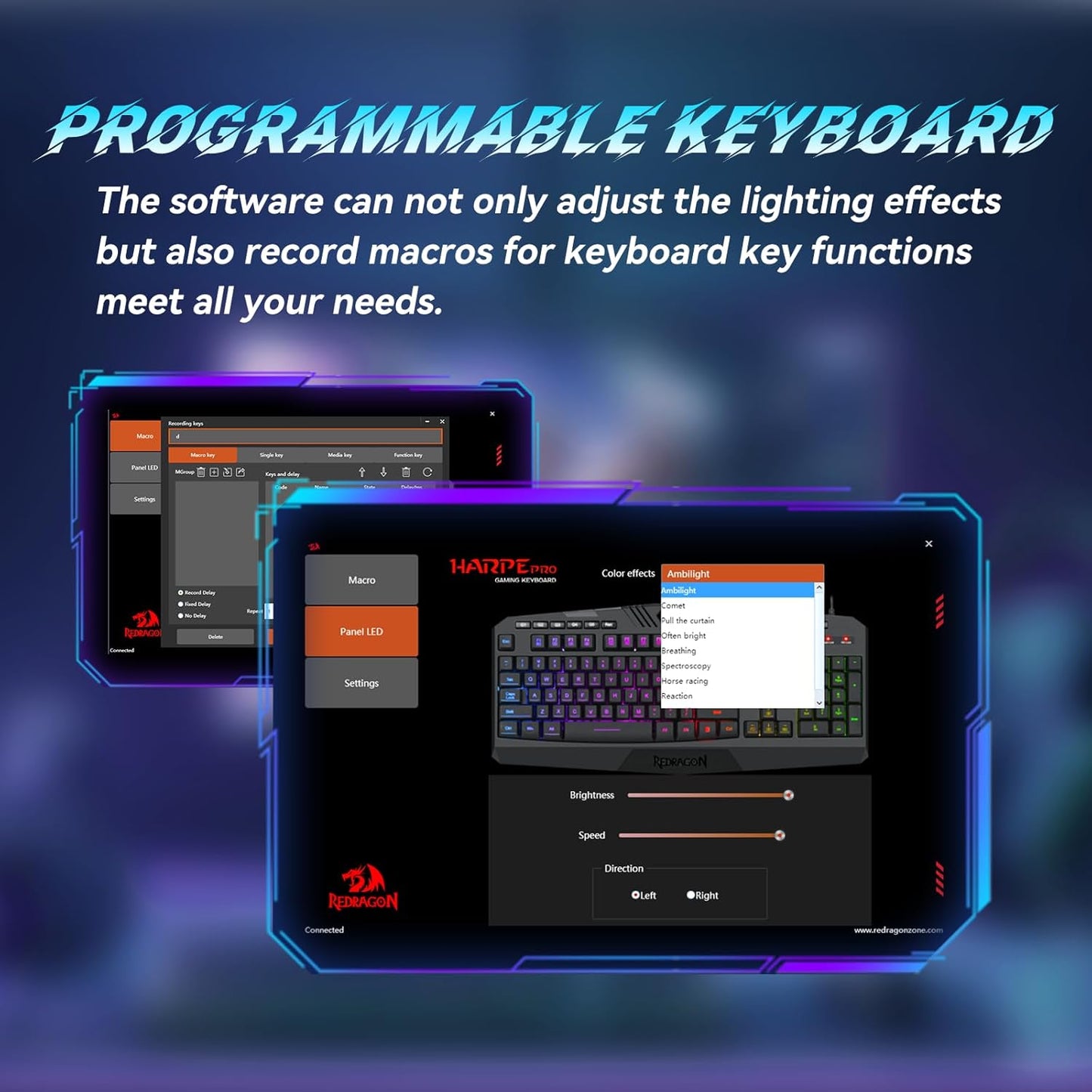 Redragon S101-3 PRO Gaming Keyboard and Mouse, RGB Backlit Programmabl
