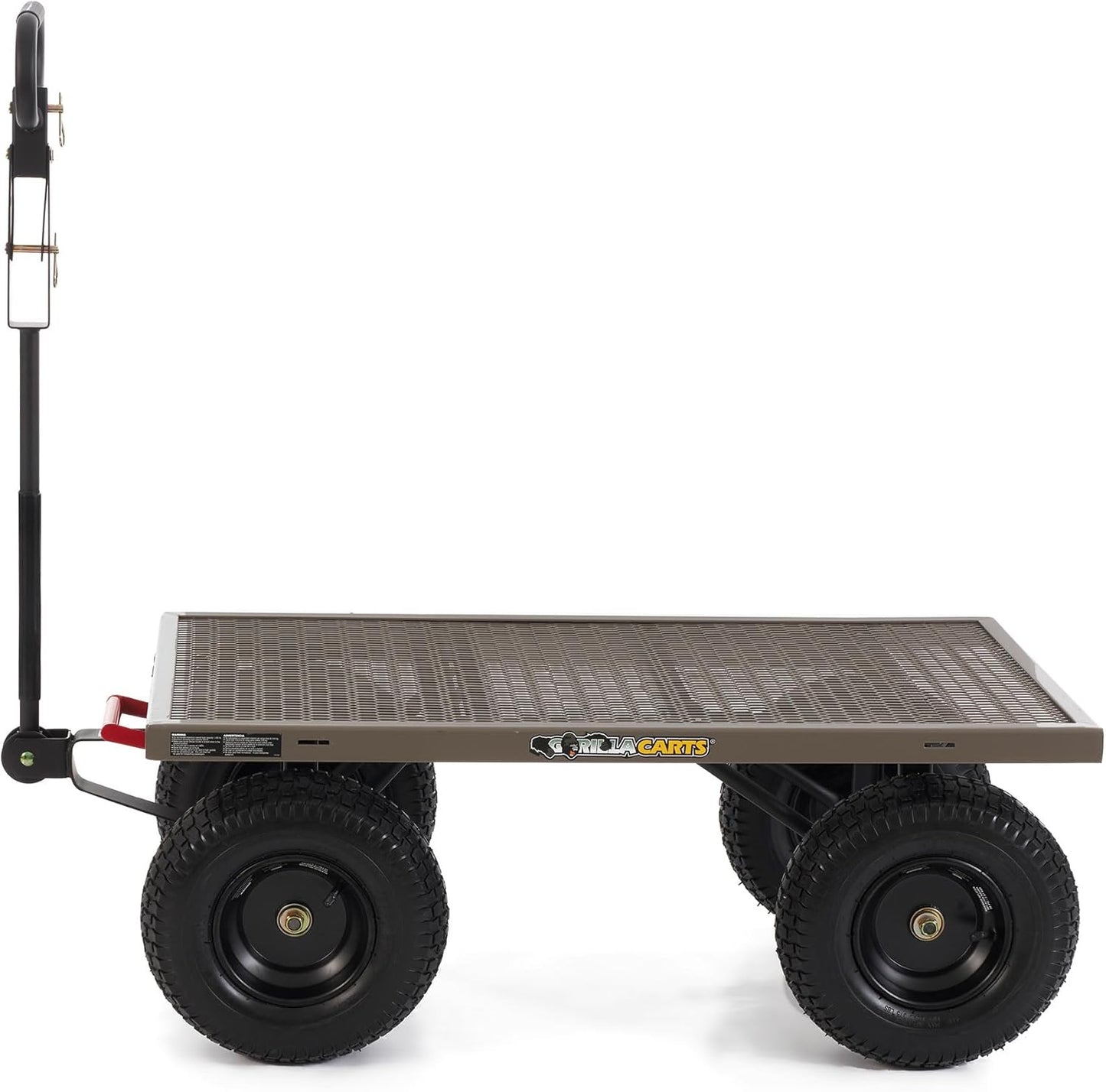 Gorilla Carts Steel Dump Cart, 5 Cu Ft Bed, 1200 lb Load Capacity, Gra