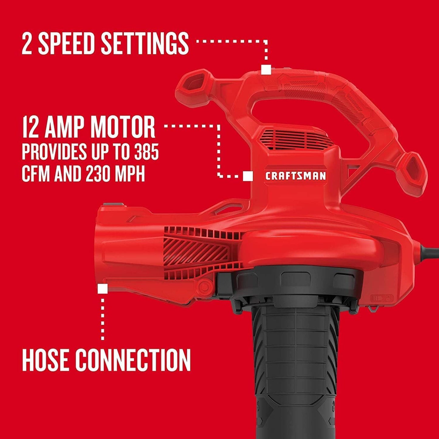 CRAFTSMAN Leaf Blower, Leaf Vacuum and Mulcher, 3-in-1 Backpack Blower