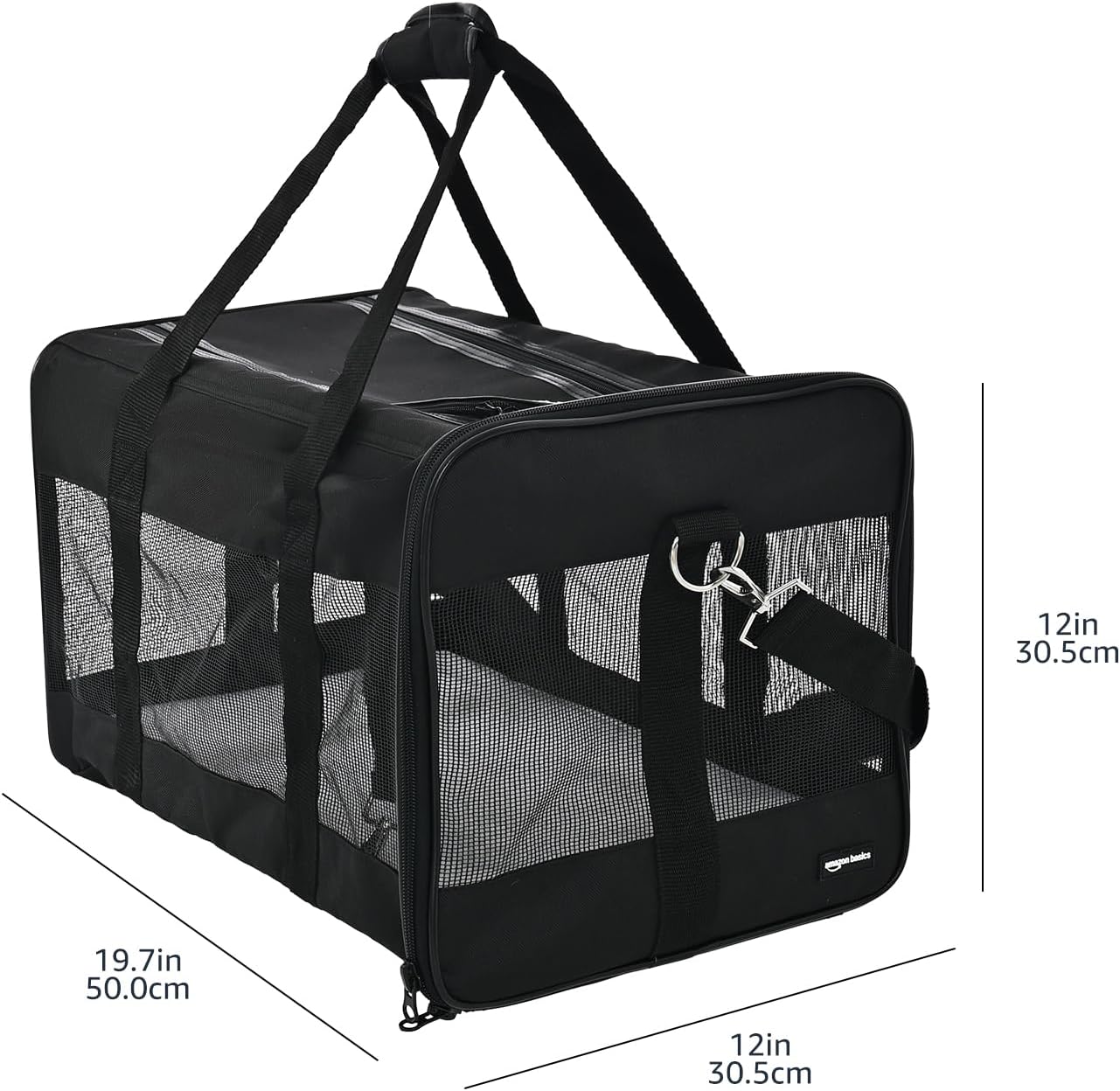 Amazon Basics Airline Approved Soft-Sided Mesh Pet Travel Carrier with