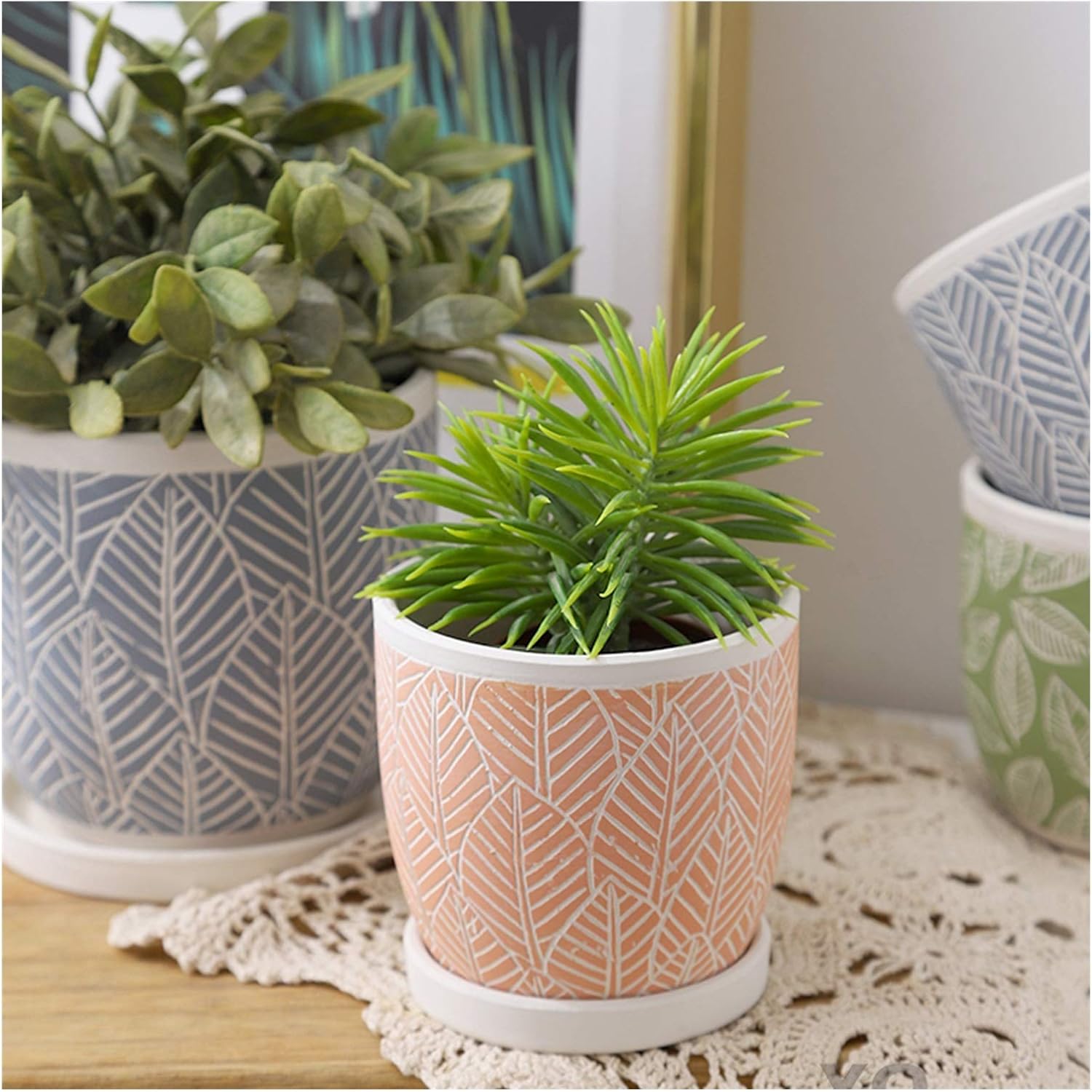 Flower Pot Plant Pot Ceramic Flower Planters Indoor Modern Succulents 