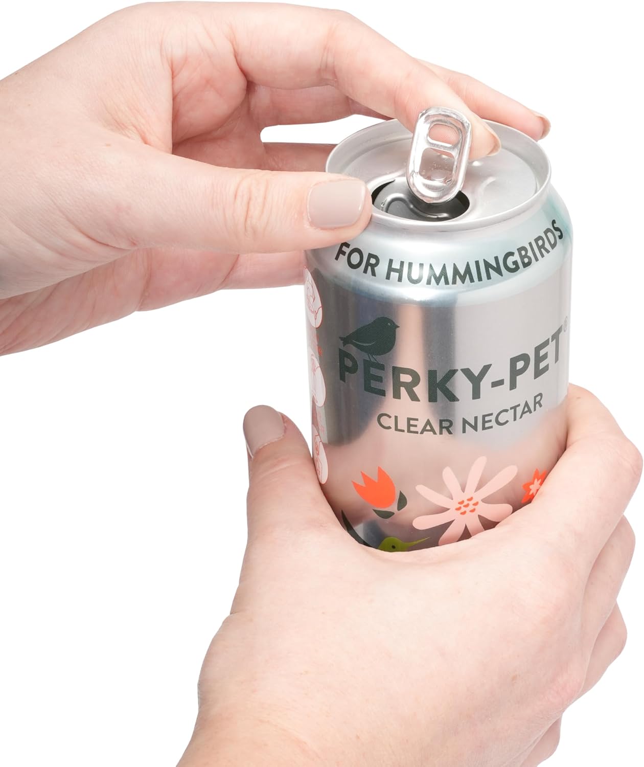 Perky-Pet 203CPBN-2 Pinch-Waist Glass Hummingbird Feeder with Perches,Built-in Ant Moat and Bee Guards-2 Count+Perky-Pet 522 Ready-to-Use Clear Hummingbird Nectar in 4Cans,16oz Recyclable Aluminum Can