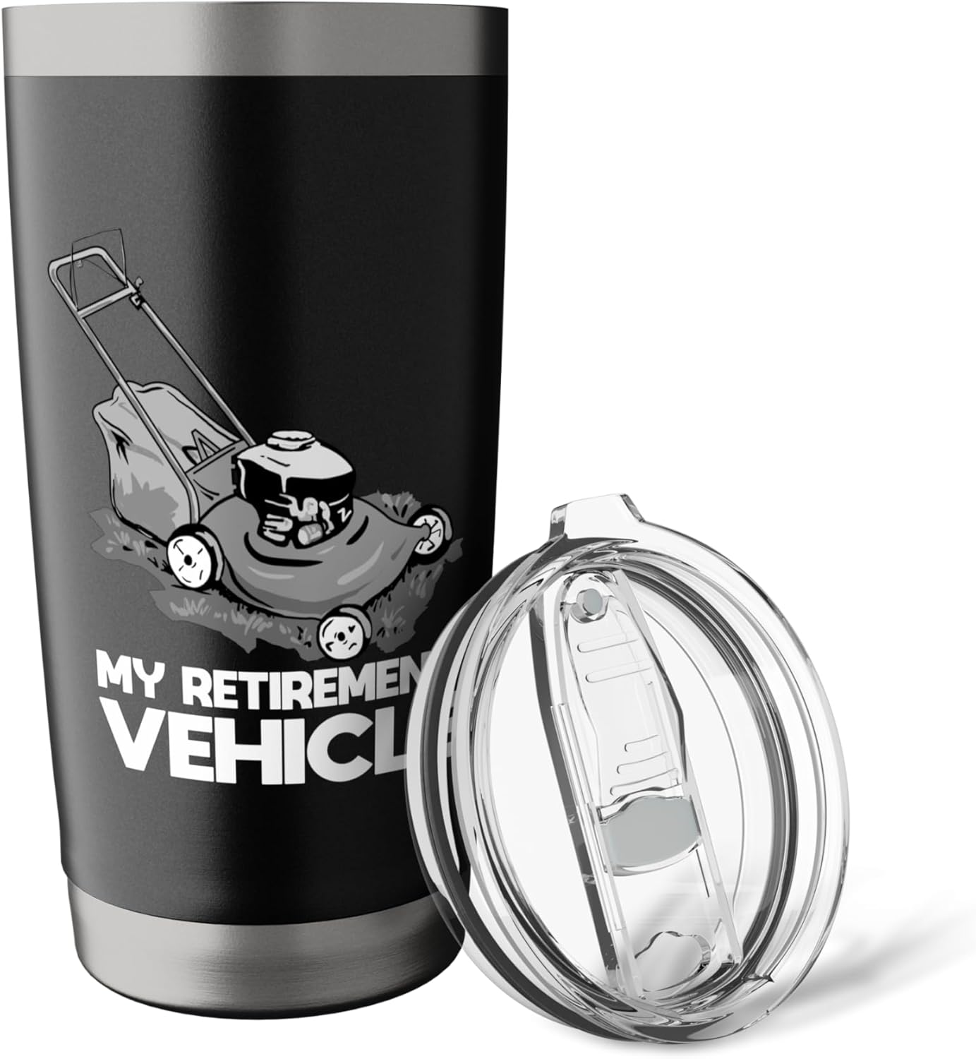 My Retirement Vehicle Funny Lawn Mower Gardening Retired Stainless Steel Insulated Tumbler