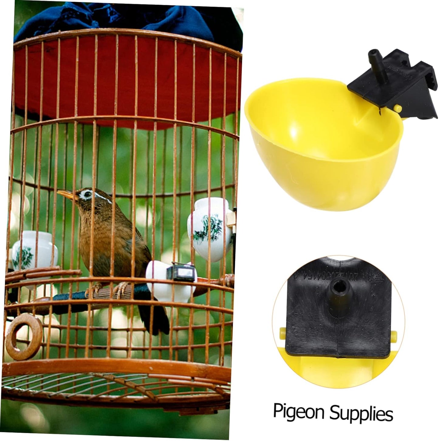Milisten 10pcs Automatic Pigeon Water Feeders Drinking Bowls for Quail
