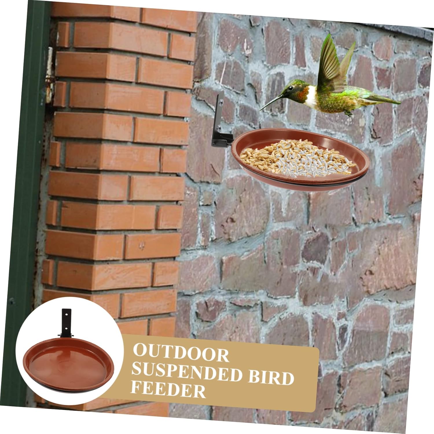 Milisten 1set Hanging Bird Bath Tray Bird Feeder with Heavy Duty for F