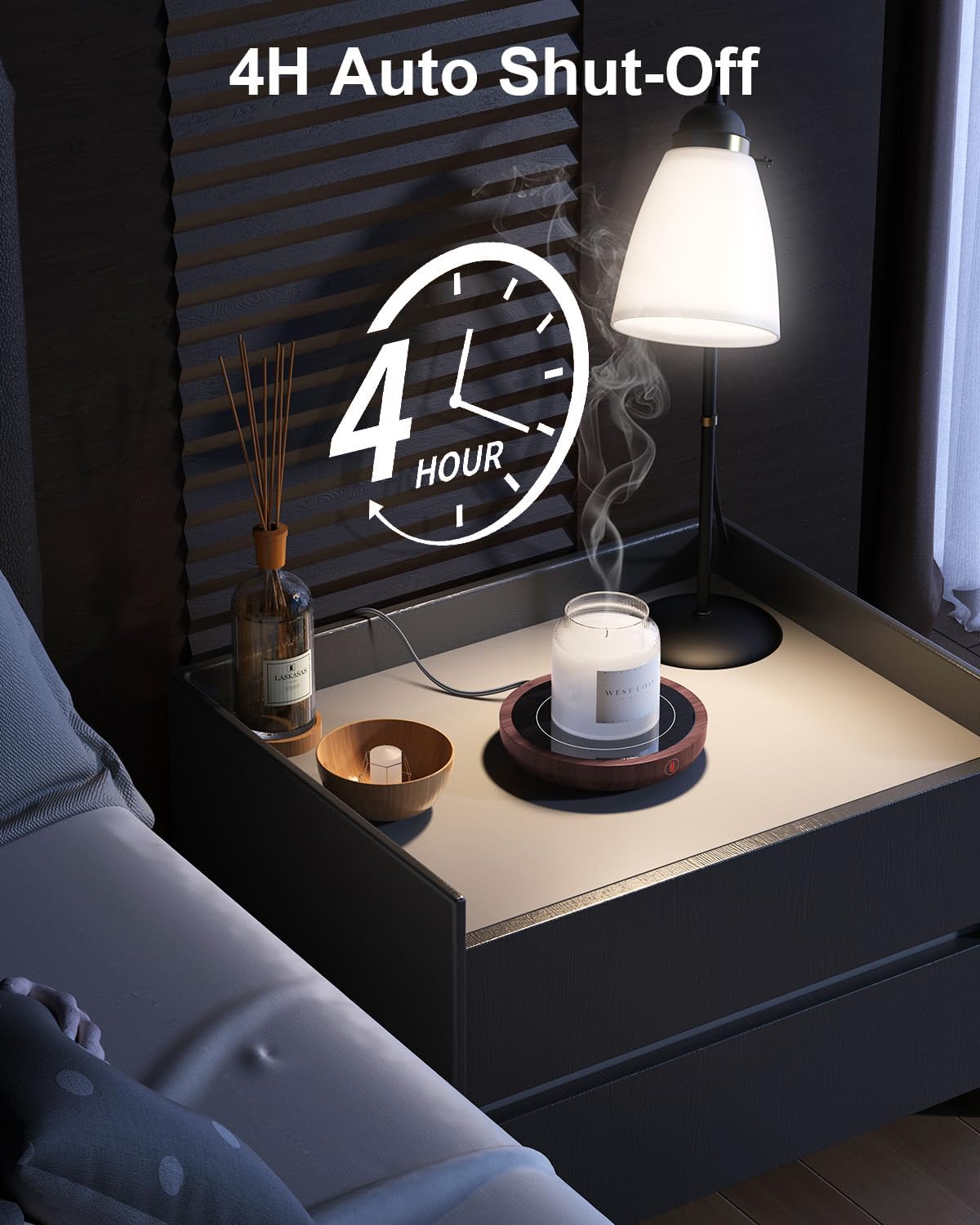 SWEETFULL Coffee Mug Warmer, 36W Electric Cup Warmer for Desk with 3-T