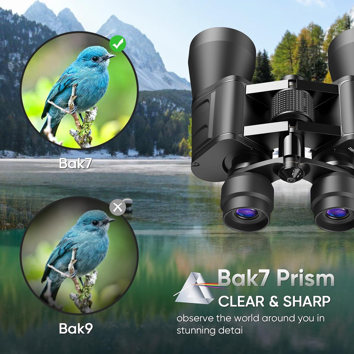10-30x50 High Power Military Zoom Binoculars for Adults, Low Light Nig
